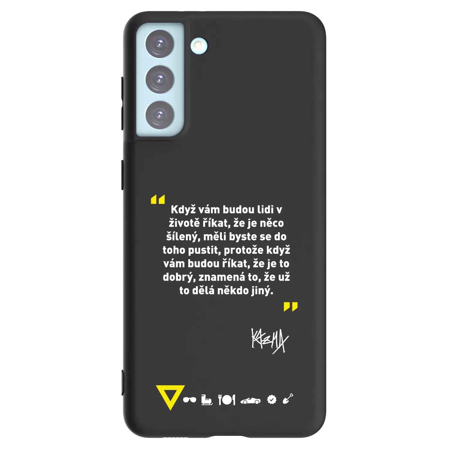 Picasee silikonový černý obal pro Samsung Galaxy S21+ 5G G996F - Kazma - MĚLI BYSTE SE DO TOHO PUSTIT