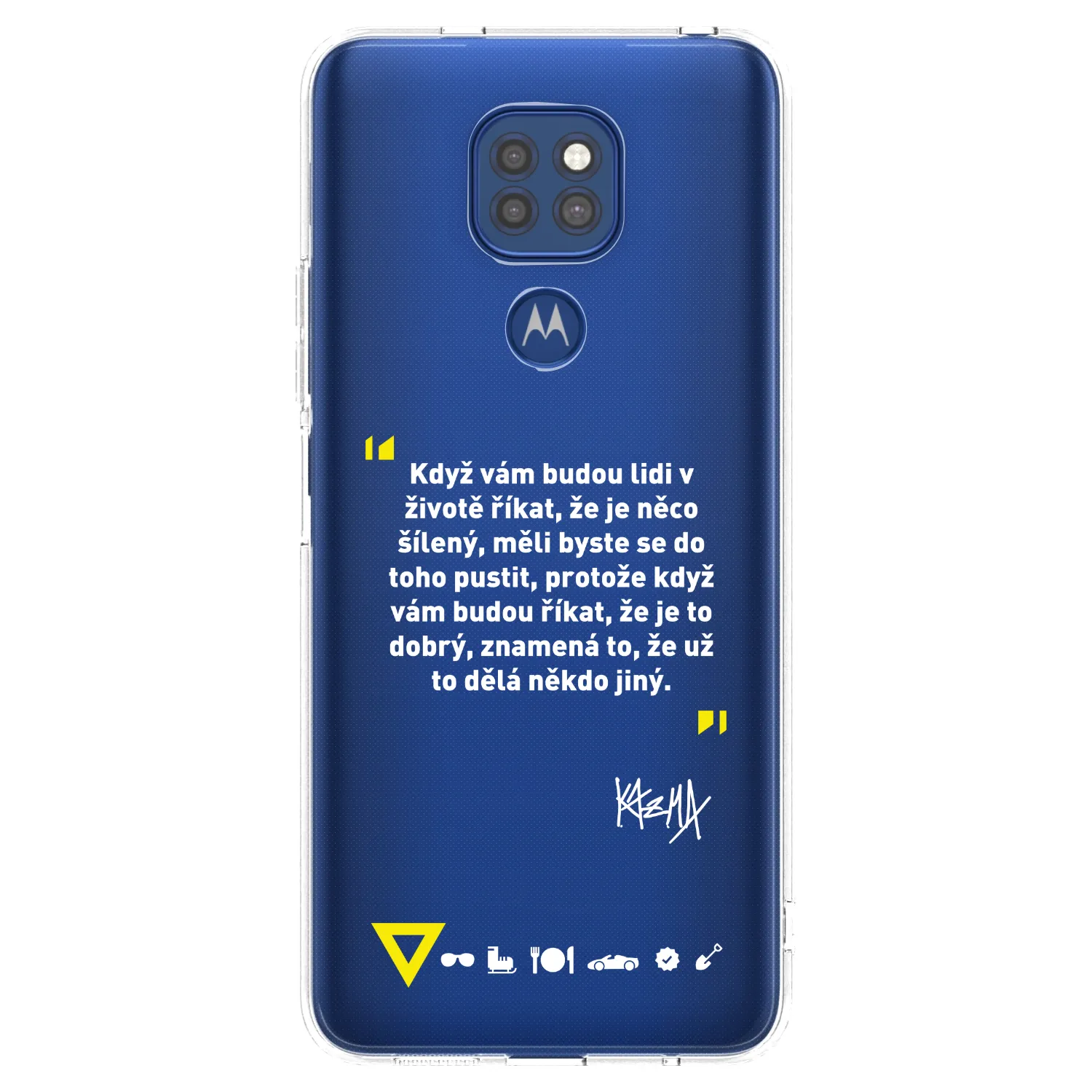 Picasee silikonový průhledný obal pro Motorola Moto G9 Play - Kazma - MĚLI BYSTE SE DO TOHO PUSTIT