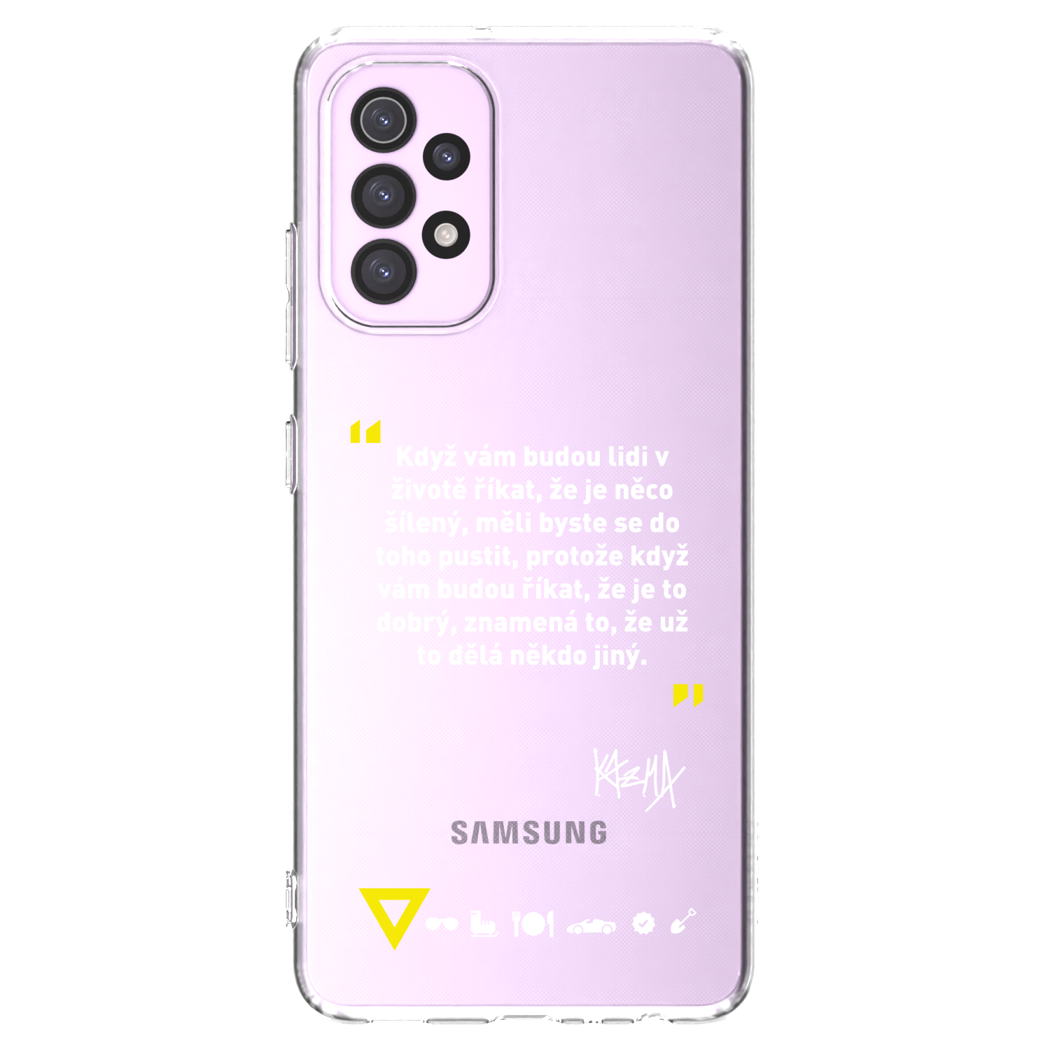 Picasee silikonový průhledný obal pro Samsung Galaxy A32 5G A326B - Kazma - MĚLI BYSTE SE DO TOHO PUSTIT