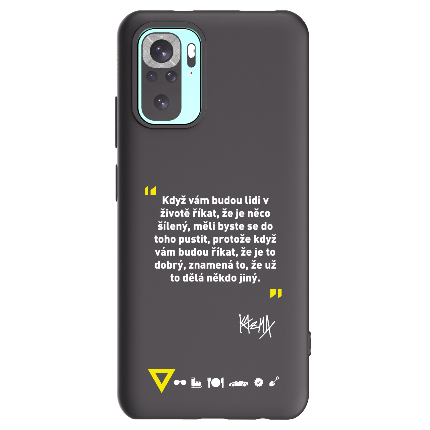 Picasee silikonový černý obal pro Xiaomi Redmi Note 10 Pro - Kazma - MĚLI BYSTE SE DO TOHO PUSTIT