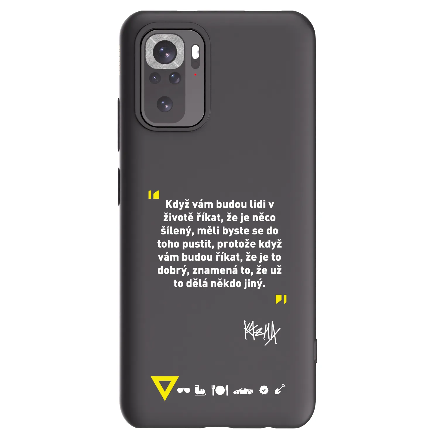 Picasee silikonový černý obal pro Xiaomi Redmi Note 10S - Kazma - MĚLI BYSTE SE DO TOHO PUSTIT