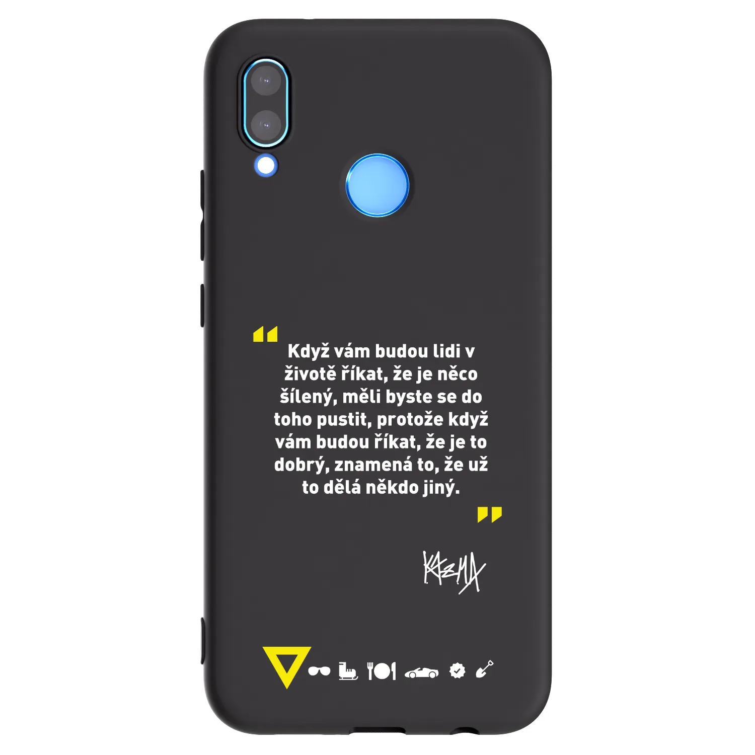 Picasee silikonový černý obal pro Huawei P20 Lite - Kazma - MĚLI BYSTE SE DO TOHO PUSTIT