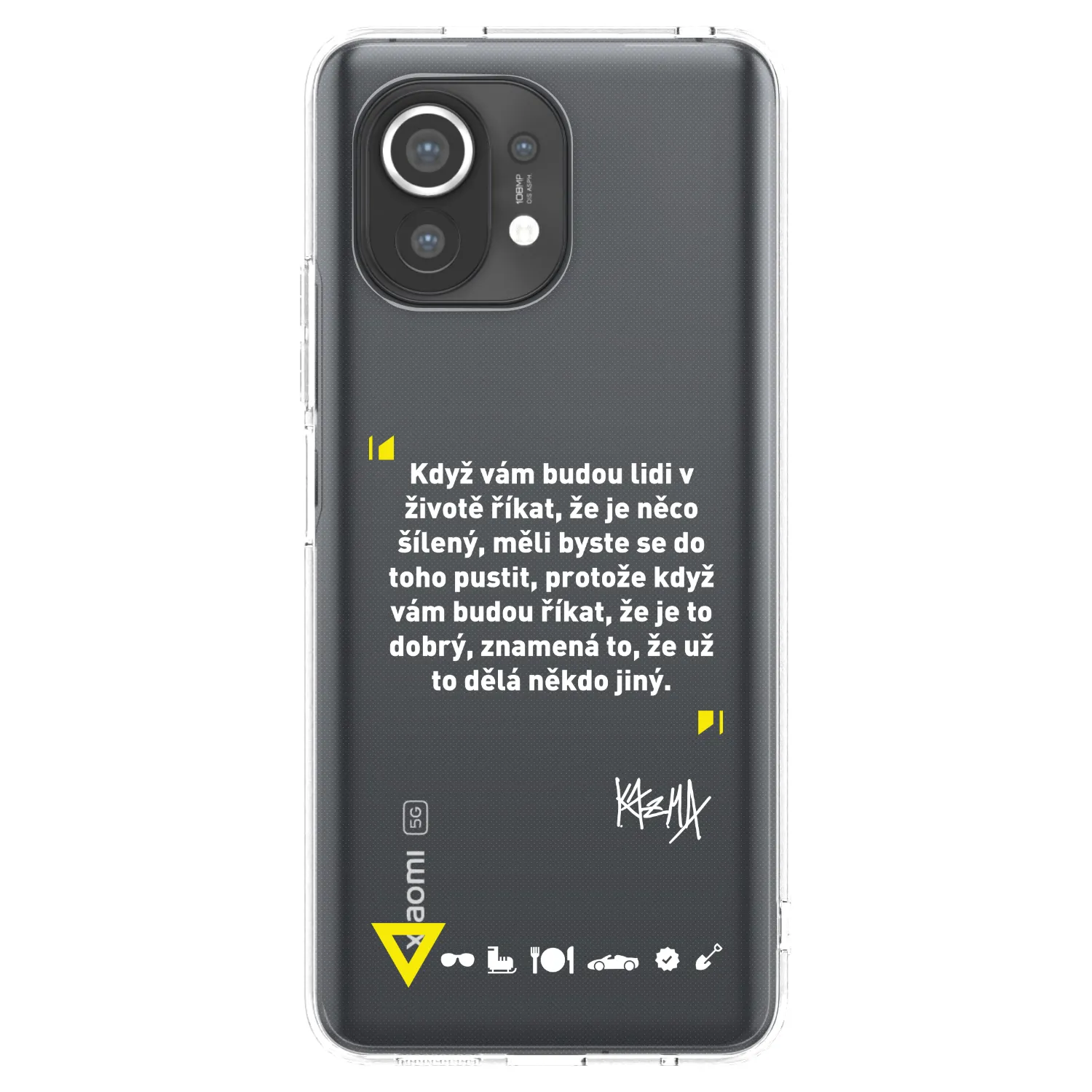 Picasee silikonový průhledný obal pro Xiaomi Mi 11 - Kazma - MĚLI BYSTE SE DO TOHO PUSTIT