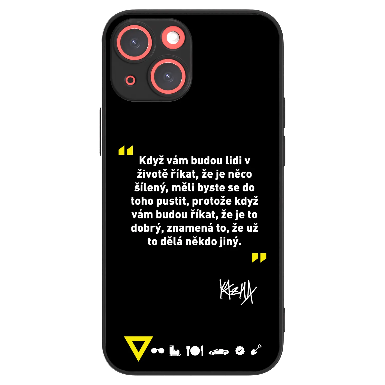 Picasee ULTIMATE CASE pro Apple iPhone 13 mini - Kazma - MĚLI BYSTE SE DO TOHO PUSTIT