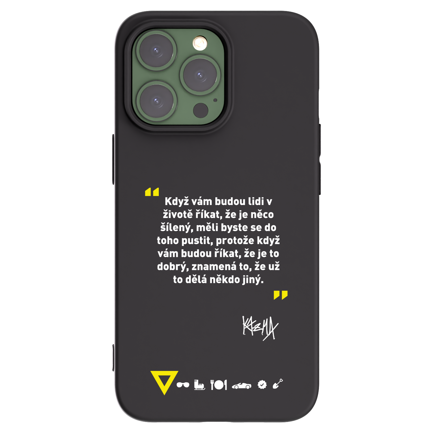 Picasee silikonový černý obal pro Apple iPhone 13 Pro - Kazma - MĚLI BYSTE SE DO TOHO PUSTIT