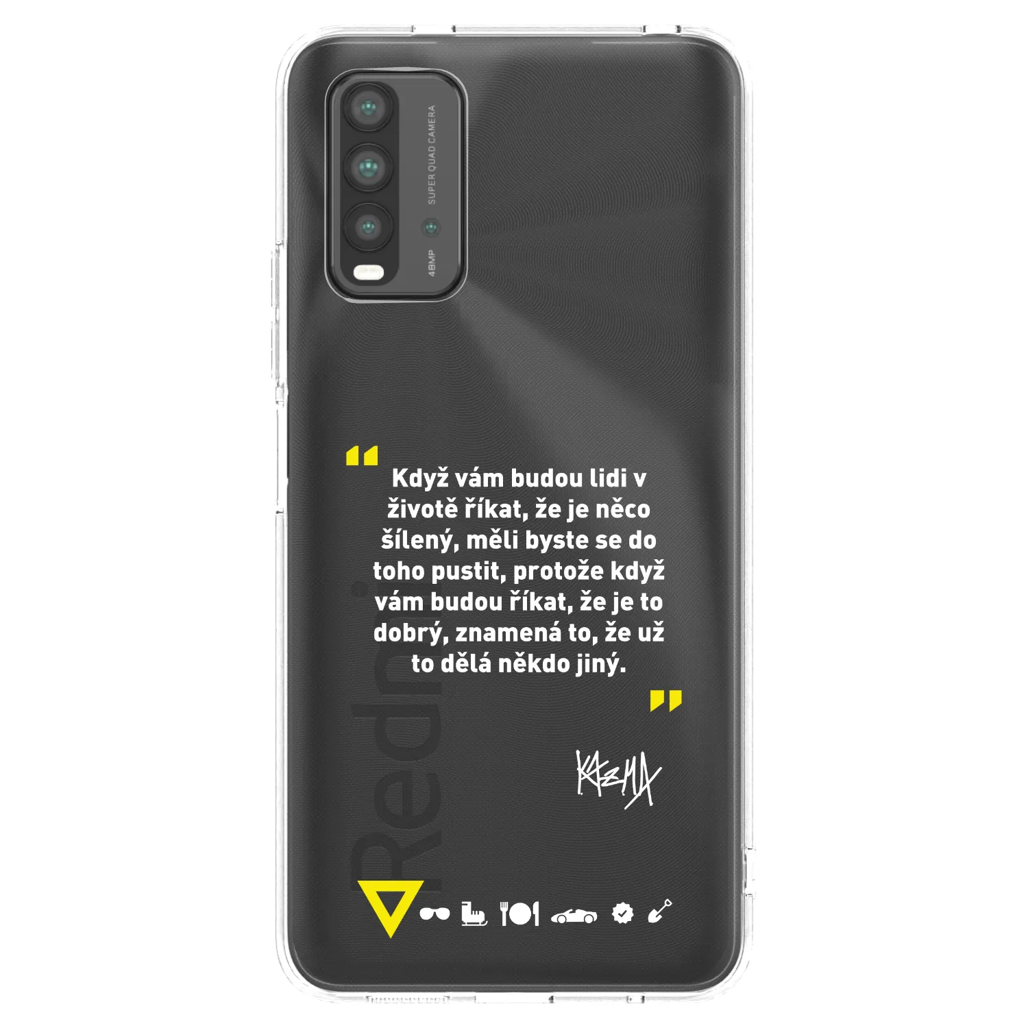 Picasee silikonový černý obal pro Xiaomi Redmi 9T - Kazma - MĚLI BYSTE SE DO TOHO PUSTIT