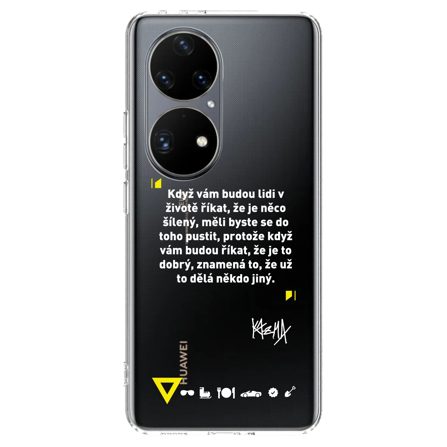 Picasee silikonový průhledný obal pro Huawei P50 - Kazma - MĚLI BYSTE SE DO TOHO PUSTIT