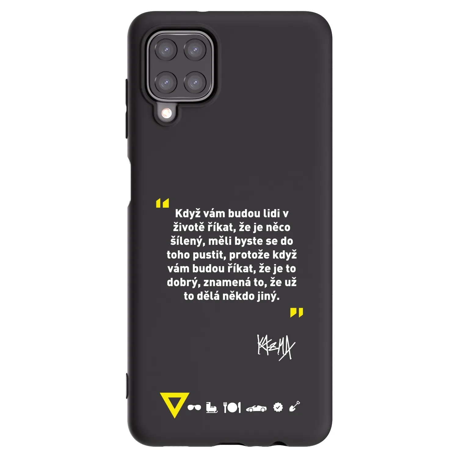 Picasee silikonový černý obal pro Samsung Galaxy M12 M127F - Kazma - MĚLI BYSTE SE DO TOHO PUSTIT