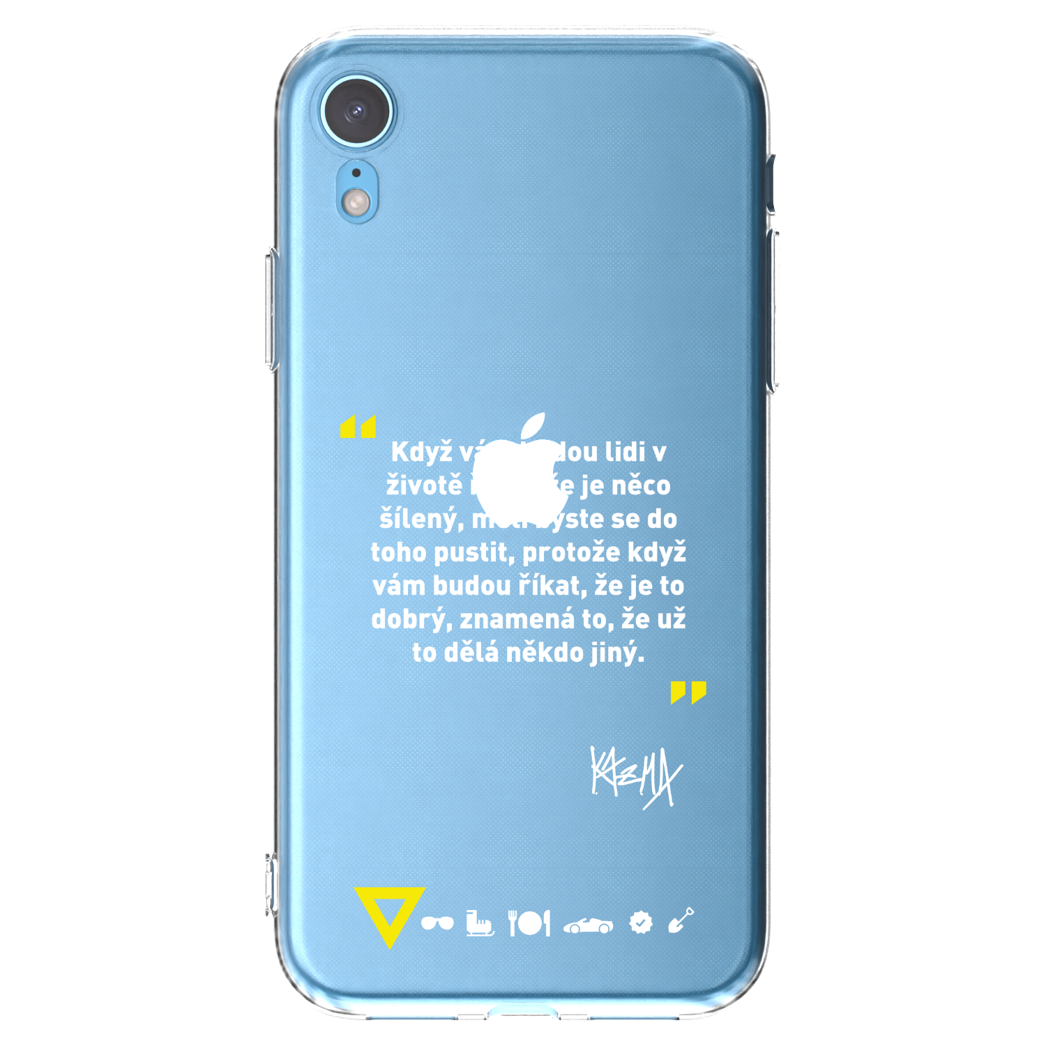 Picasee silikonový průhledný obal pro Apple iPhone XR - Kazma - MĚLI BYSTE SE DO TOHO PUSTIT