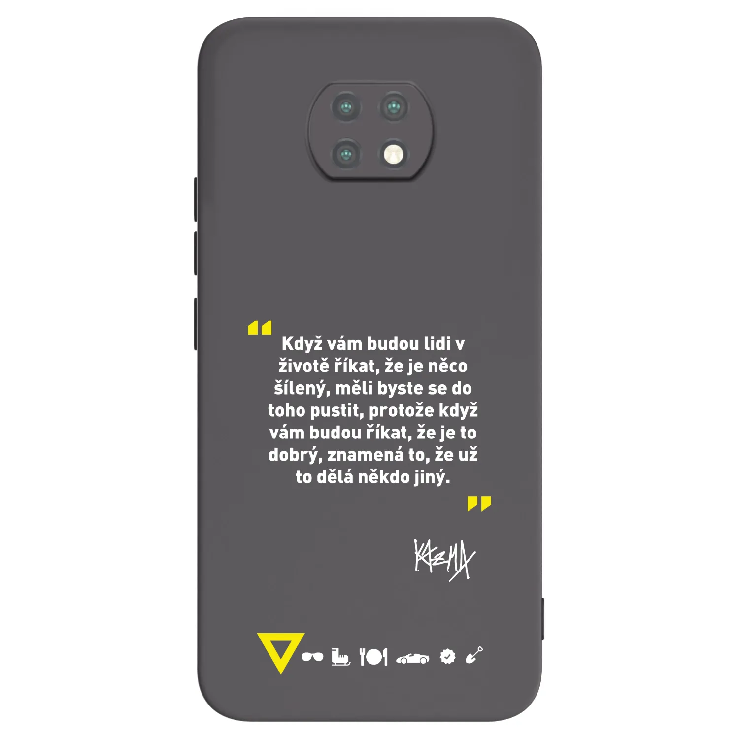 Picasee silikonový černý obal pro Xiaomi Redmi Note 9T - Kazma - MĚLI BYSTE SE DO TOHO PUSTIT