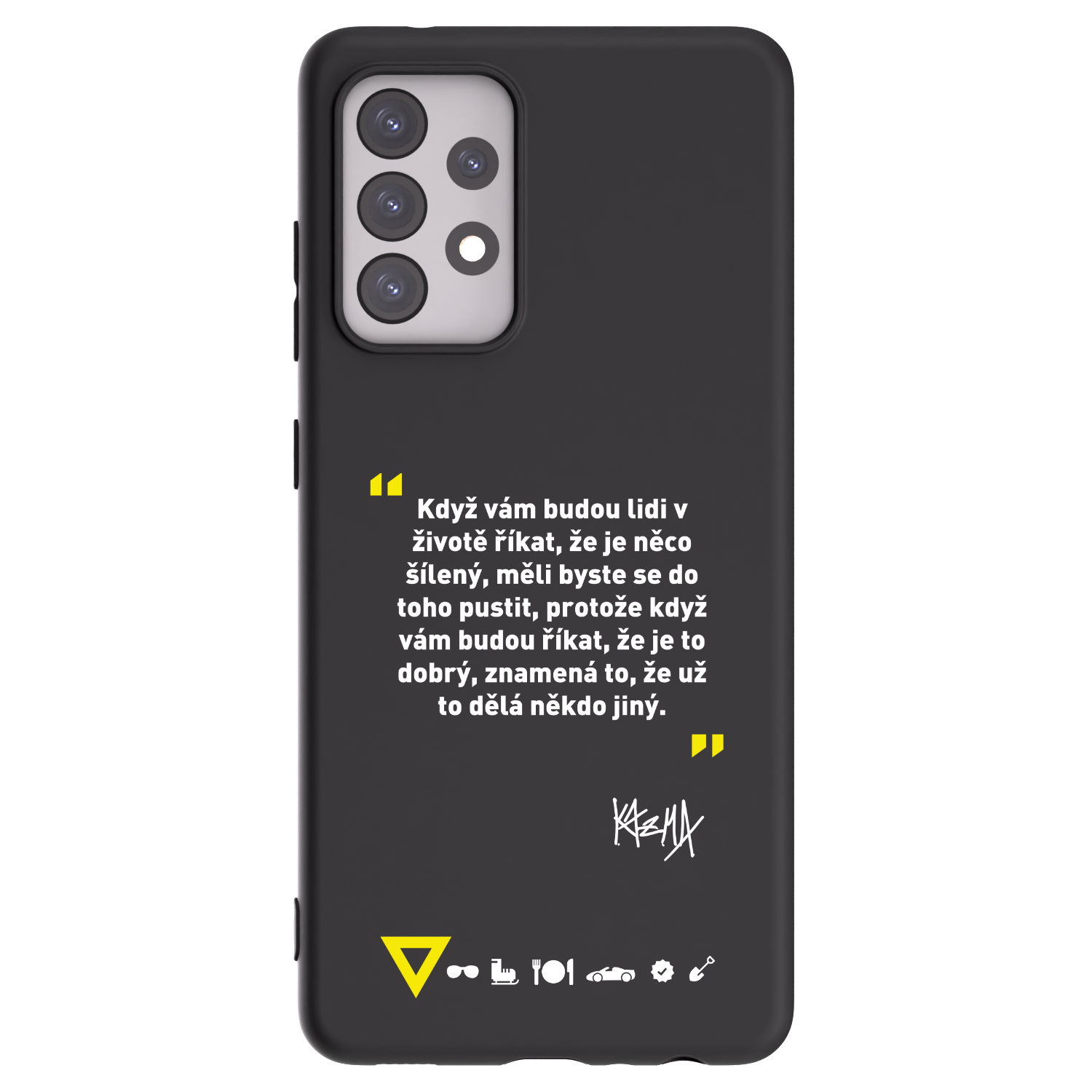 Picasee silikonový černý obal pro Samsung Galaxy A52s 5G A528B - Kazma - MĚLI BYSTE SE DO TOHO PUSTIT