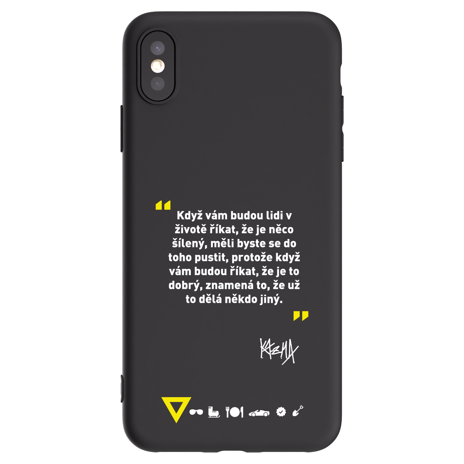 Picasee silikonový černý obal pro Apple iPhone XS Max - Kazma - MĚLI BYSTE SE DO TOHO PUSTIT