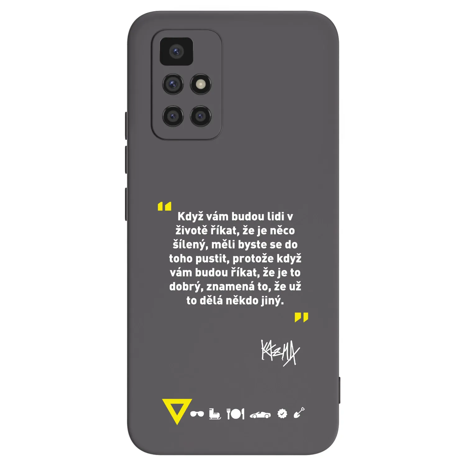 Picasee silikonový černý obal pro Xiaomi Redmi 10 - Kazma - MĚLI BYSTE SE DO TOHO PUSTIT