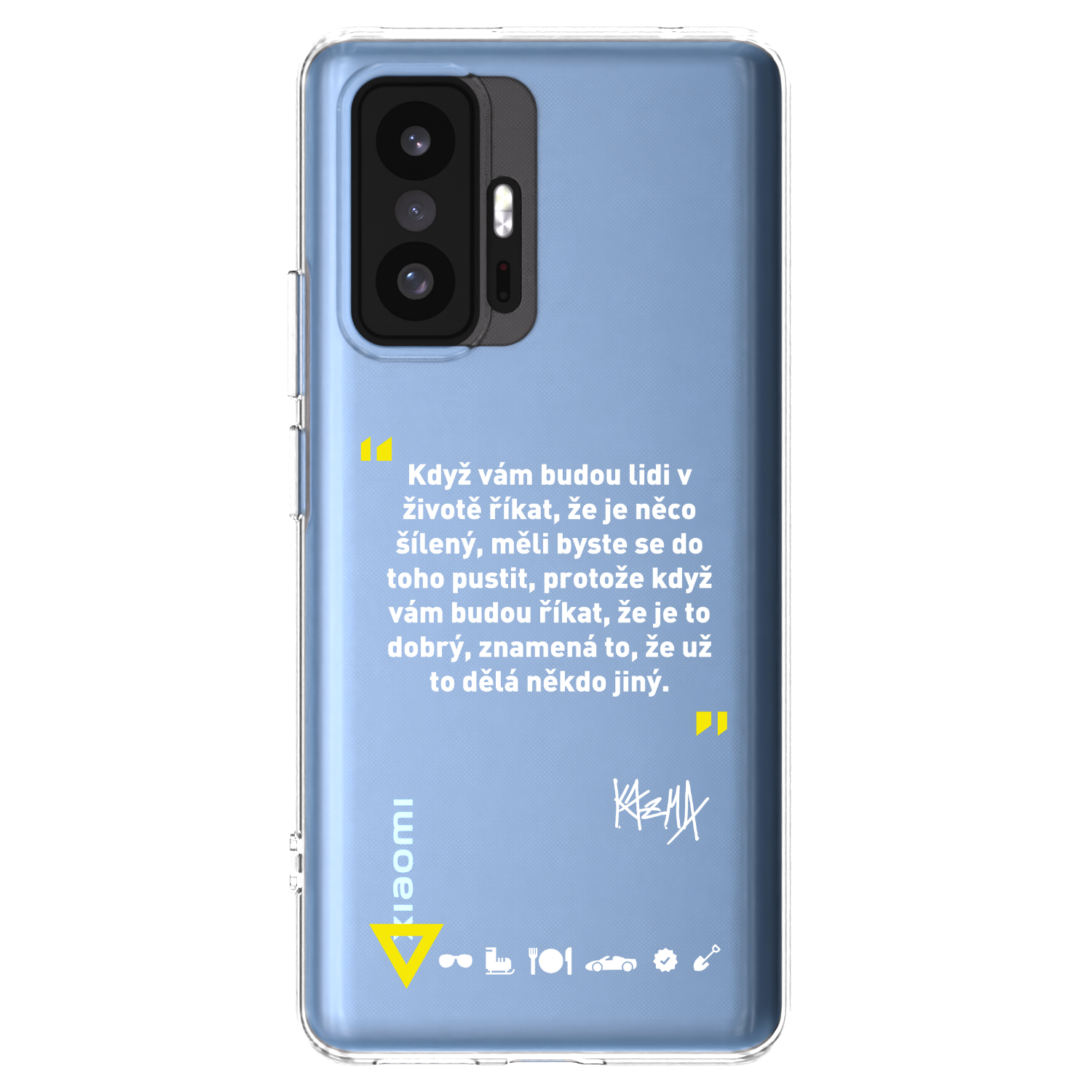Picasee silikonový průhledný obal pro Xiaomi 11T - Kazma - MĚLI BYSTE SE DO TOHO PUSTIT