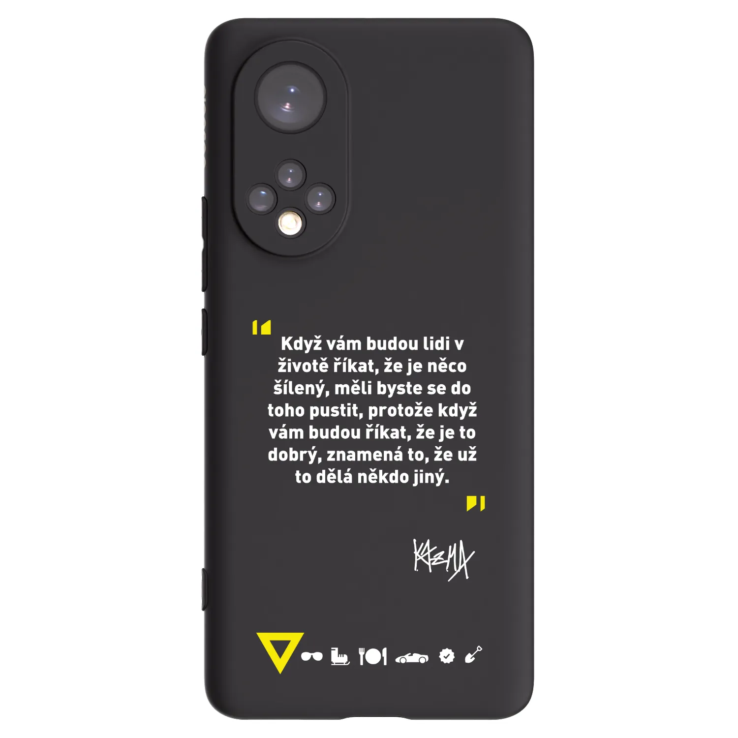 Picasee silikonový černý obal pro Honor 50 5G - Kazma - MĚLI BYSTE SE DO TOHO PUSTIT