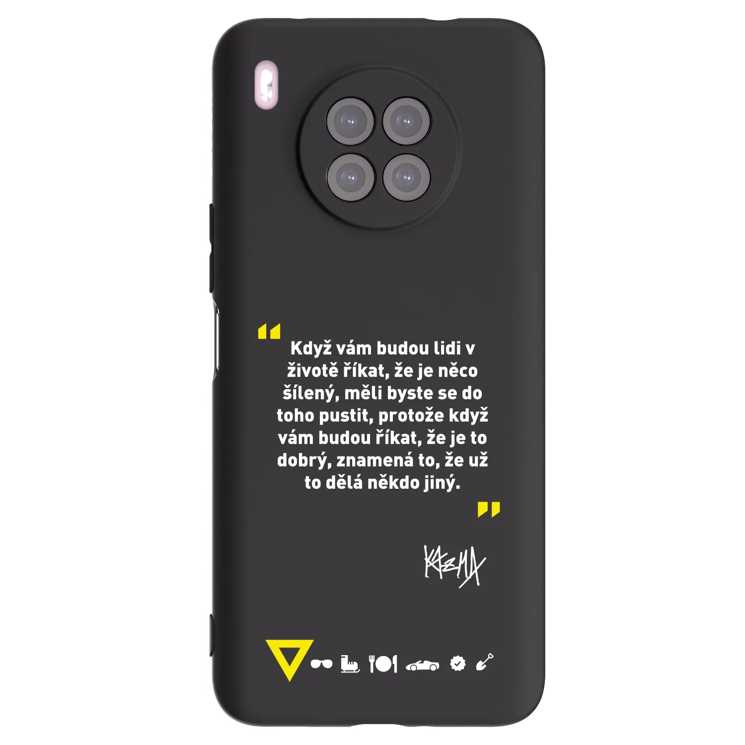 Picasee silikonový černý obal pro Huawei Nova 8i - Kazma - MĚLI BYSTE SE DO TOHO PUSTIT