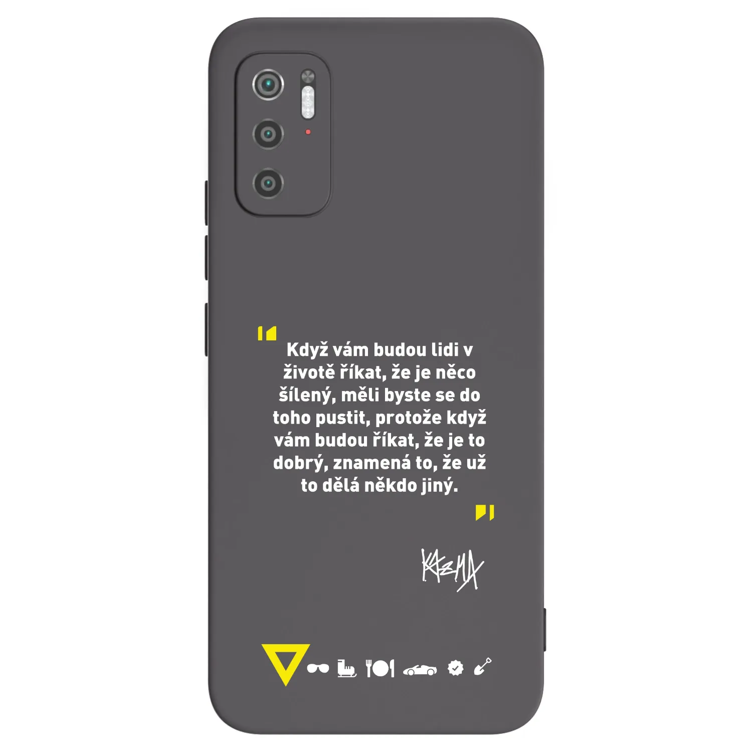Picasee silikonový černý obal pro Xiaomi Poco M3 Pro 5G - Kazma - MĚLI BYSTE SE DO TOHO PUSTIT