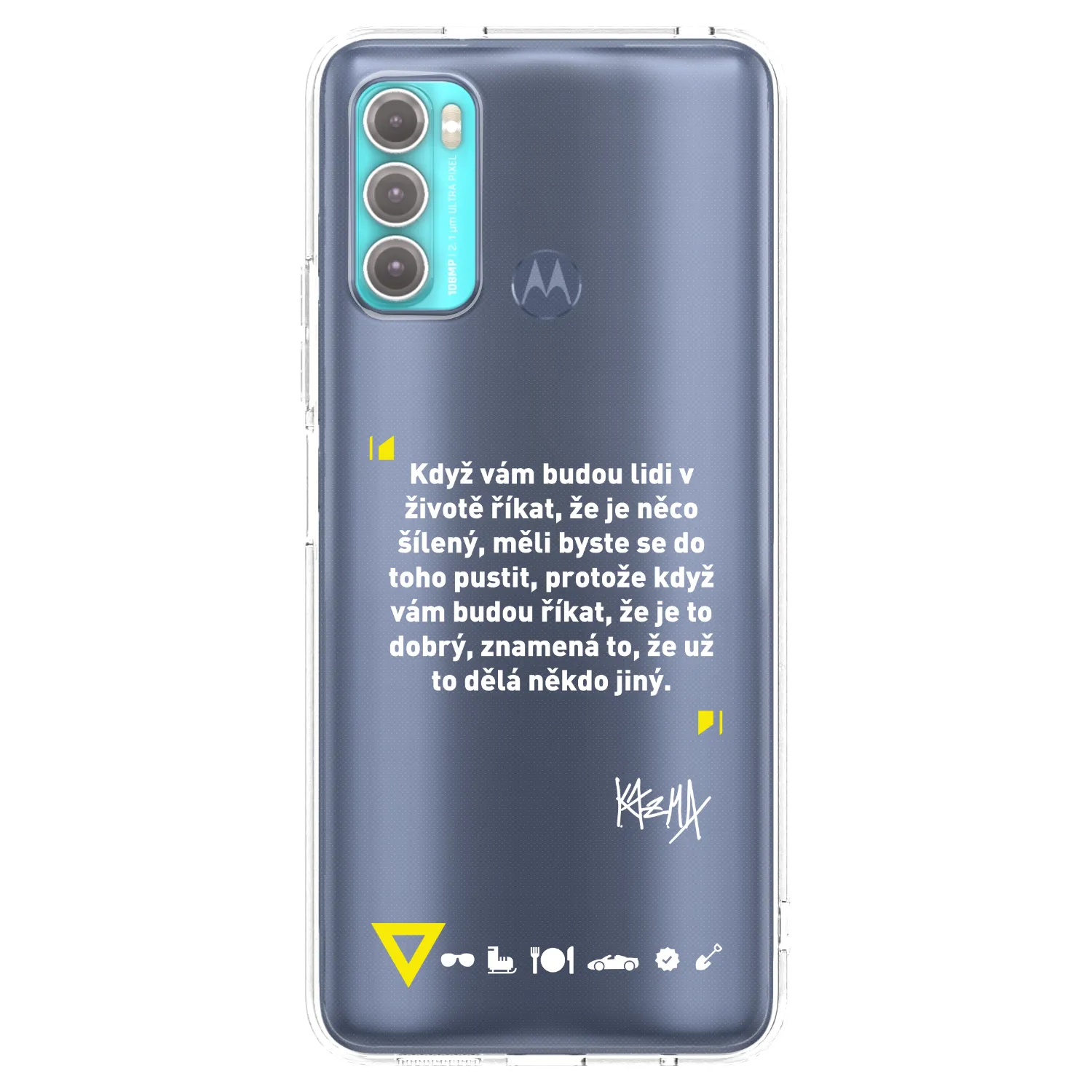 Picasee silikonový průhledný obal pro Motorola Moto G60 - Kazma - MĚLI BYSTE SE DO TOHO PUSTIT