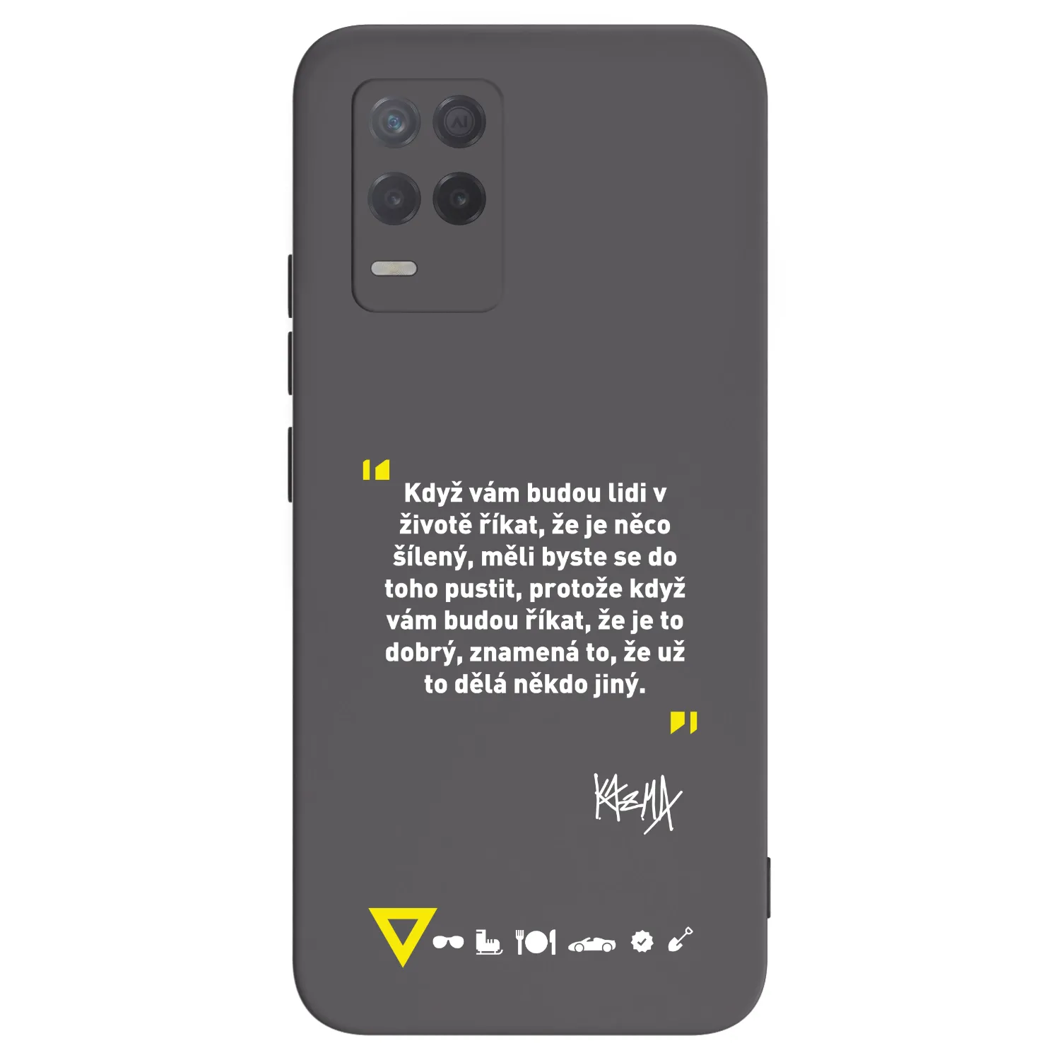 Picasee silikonový černý obal pro Realme 8 5G - Kazma - MĚLI BYSTE SE DO TOHO PUSTIT