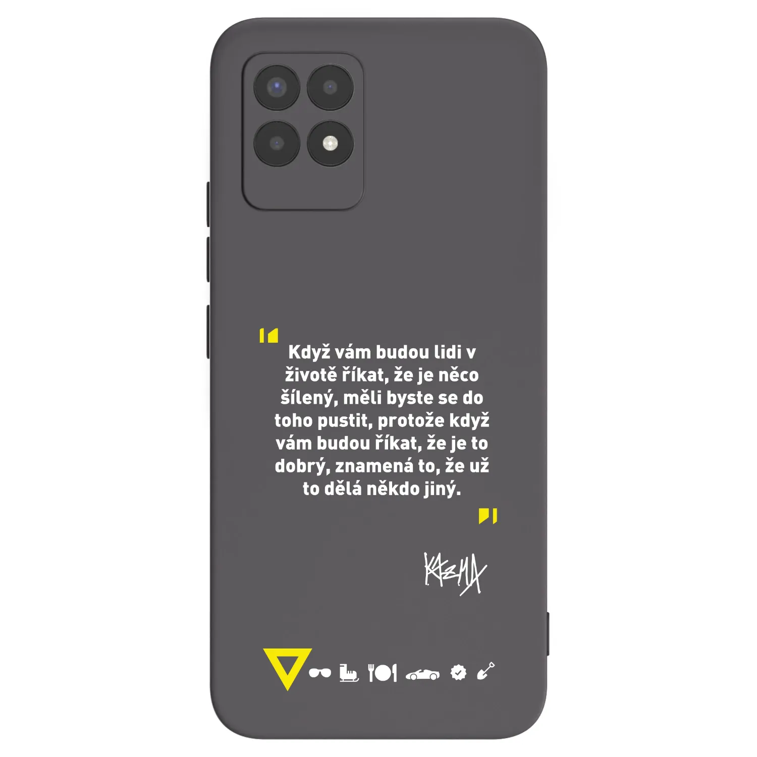 Picasee silikonový černý obal pro Realme 8i - Kazma - MĚLI BYSTE SE DO TOHO PUSTIT