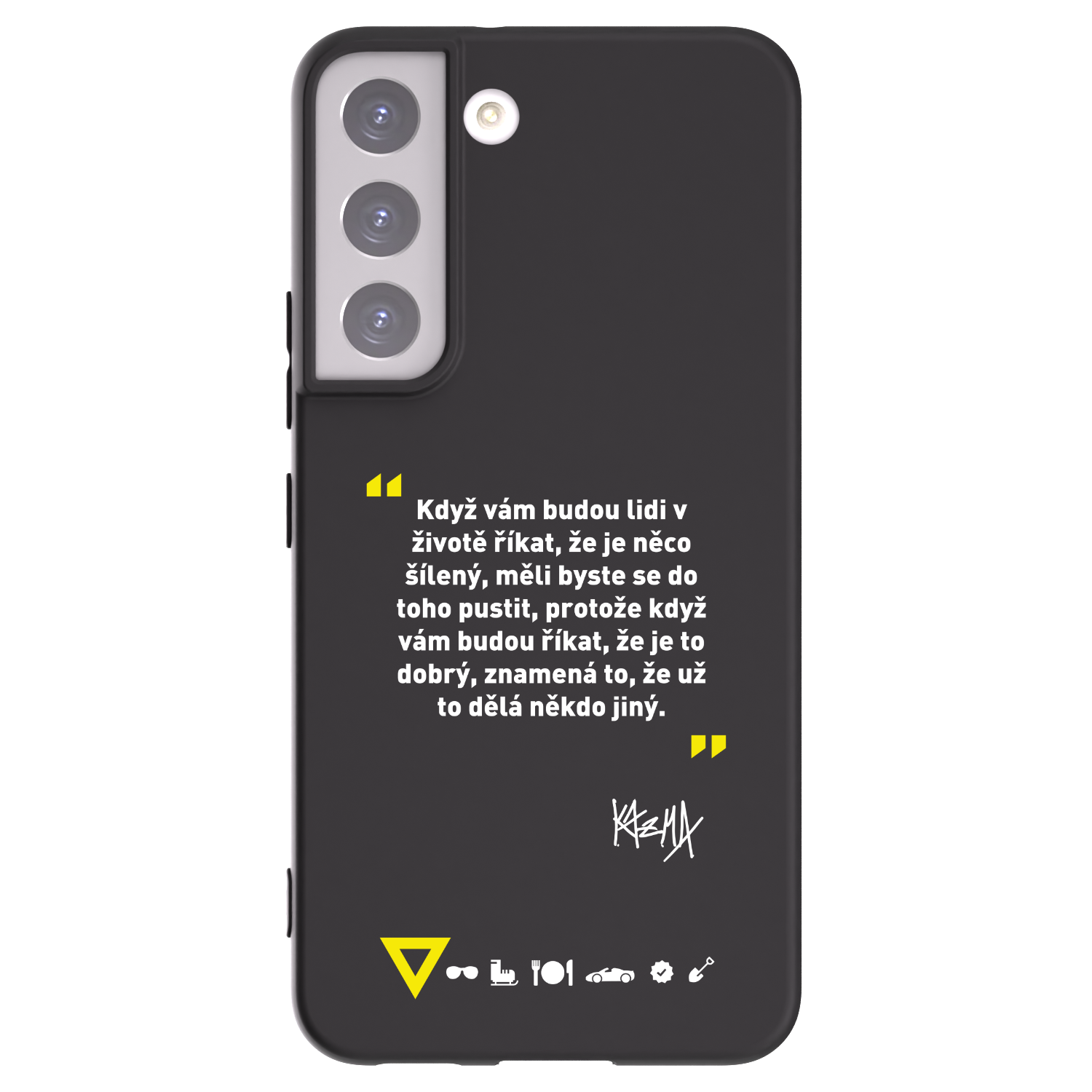 Picasee silikonový černý obal pro Samsung Galaxy S22 5G - Kazma - MĚLI BYSTE SE DO TOHO PUSTIT