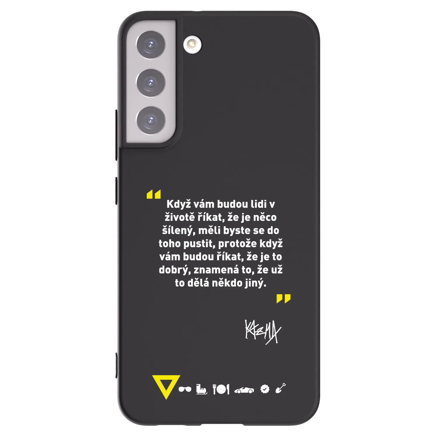 Picasee silikonový černý obal pro Samsung Galaxy S22+ 5G - Kazma - MĚLI BYSTE SE DO TOHO PUSTIT
