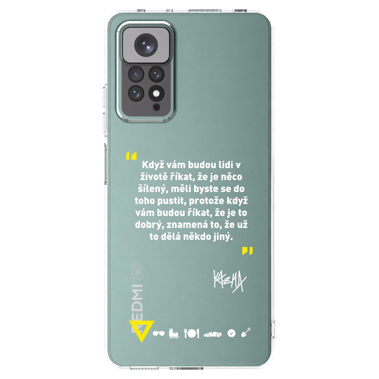 Picasee silikonový průhledný obal pro Xiaomi Redmi Note 11 - Kazma - MĚLI BYSTE SE DO TOHO PUSTIT