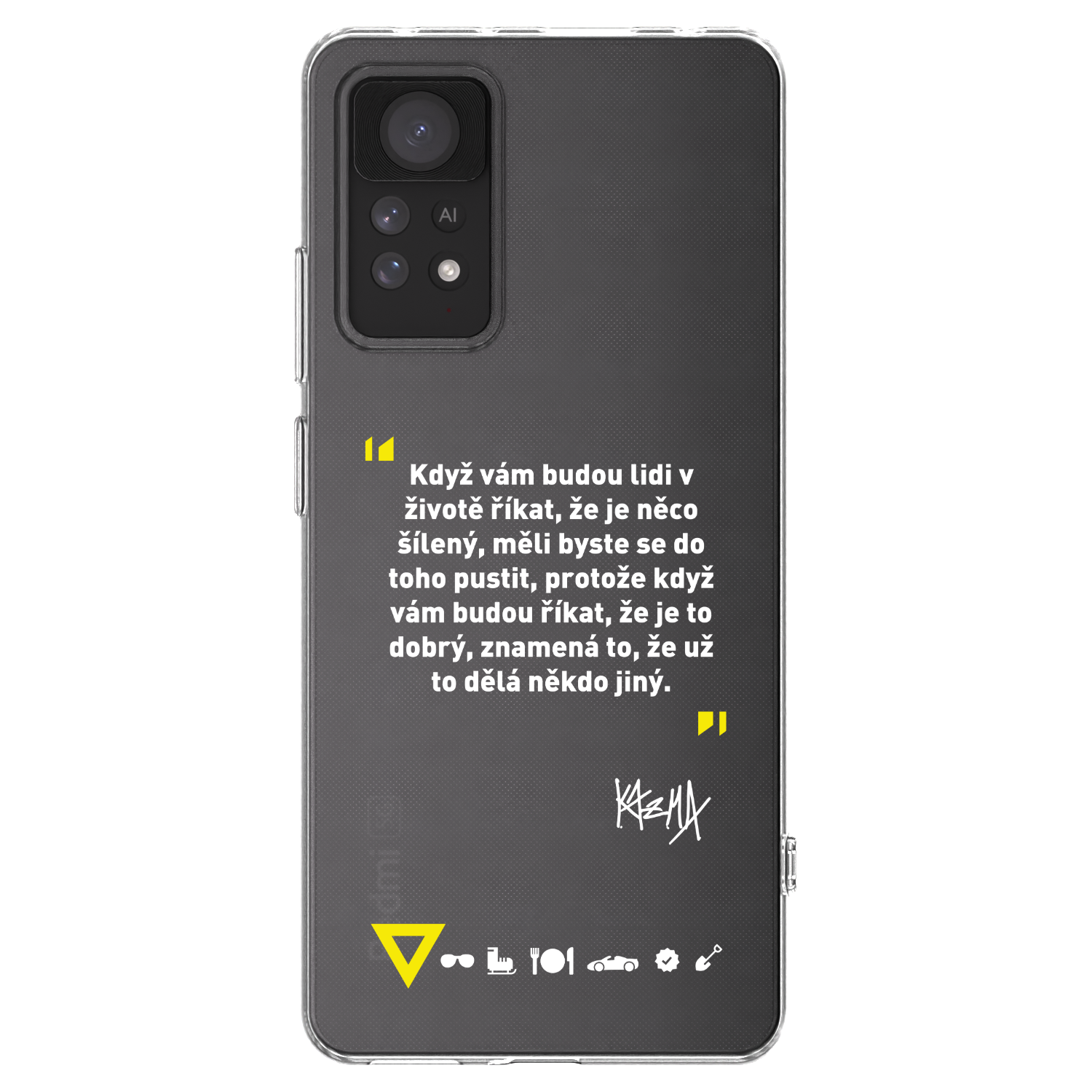 Picasee silikonový průhledný obal pro Xiaomi Redmi Note 11 Pro 5G - Kazma - MĚLI BYSTE SE DO TOHO PUSTIT