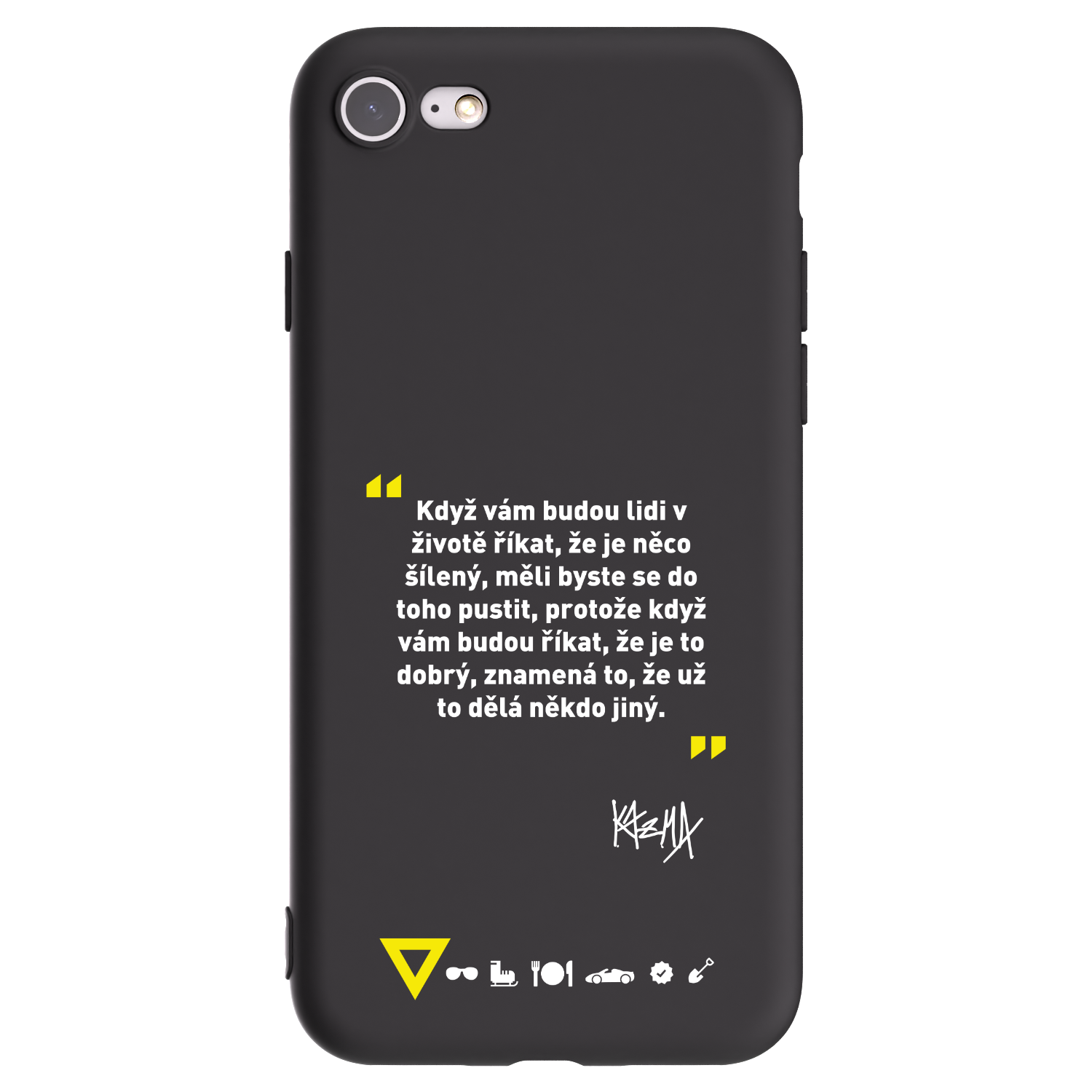 Picasee silikonový černý obal pro Apple iPhone SE 2022 - Kazma - MĚLI BYSTE SE DO TOHO PUSTIT