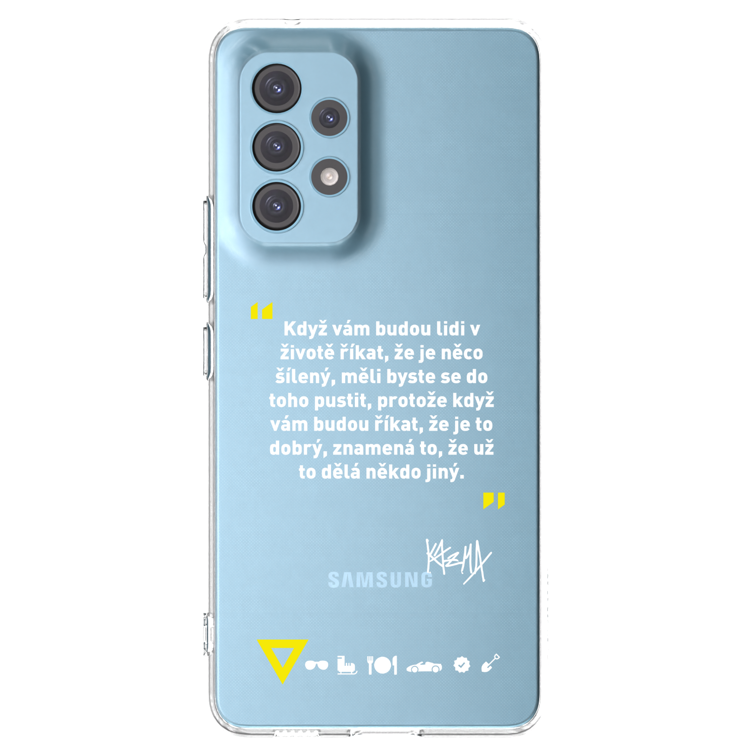 Picasee silikonový průhledný obal pro Samsung Galaxy A53 5G A536 - Kazma - MĚLI BYSTE SE DO TOHO PUSTIT