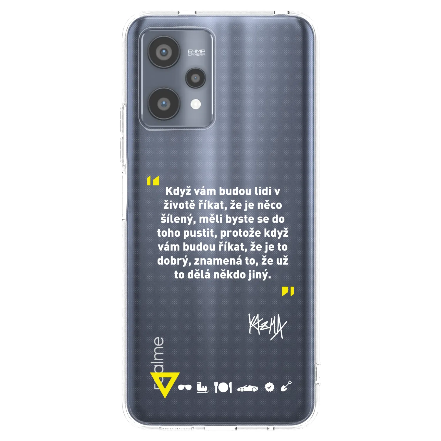 Picasee silikonový průhledný obal pro Realme 9 Pro 5G - Kazma - MĚLI BYSTE SE DO TOHO PUSTIT