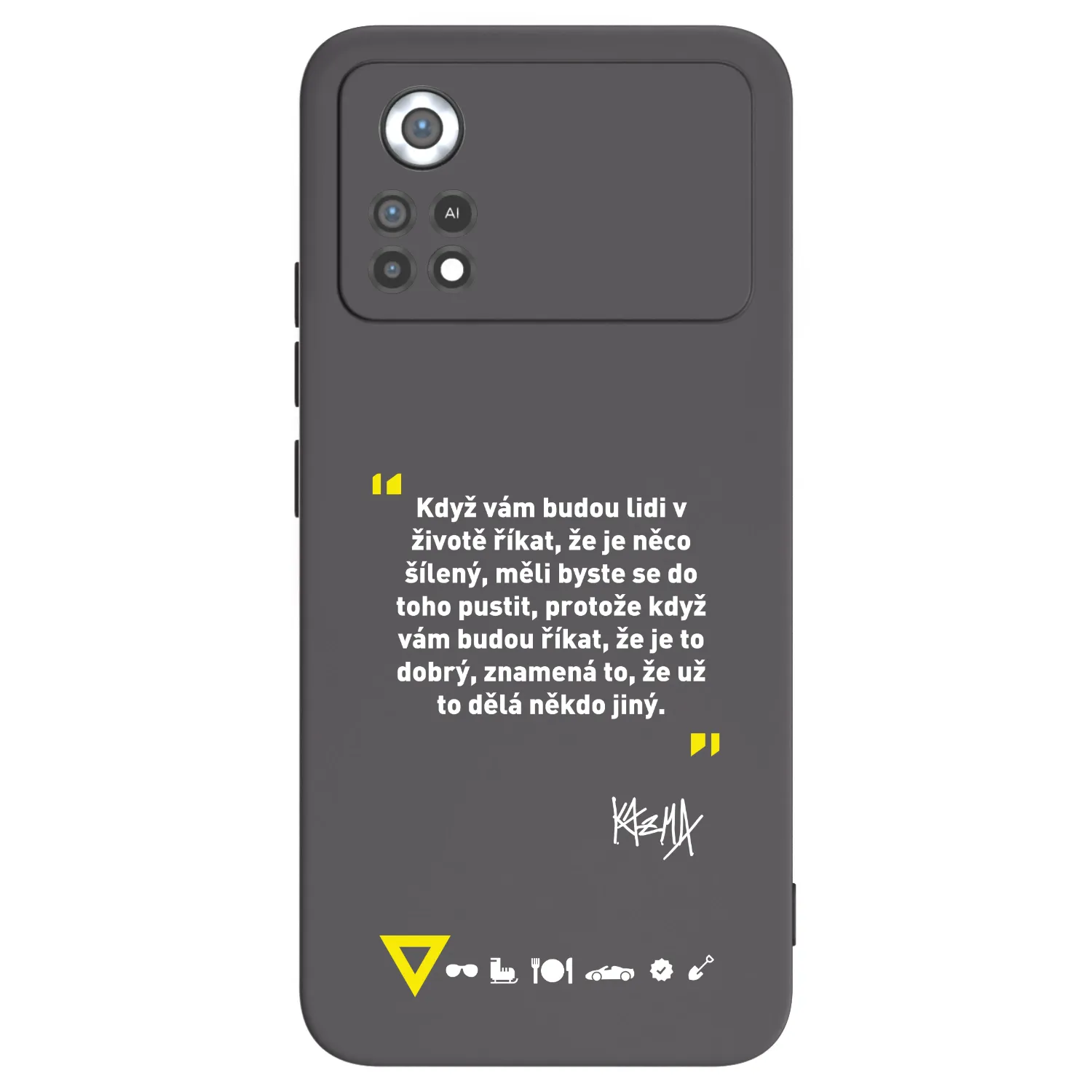 Picasee silikonový černý obal pro Xiaomi Poco X4 Pro 5G - Kazma - MĚLI BYSTE SE DO TOHO PUSTIT
