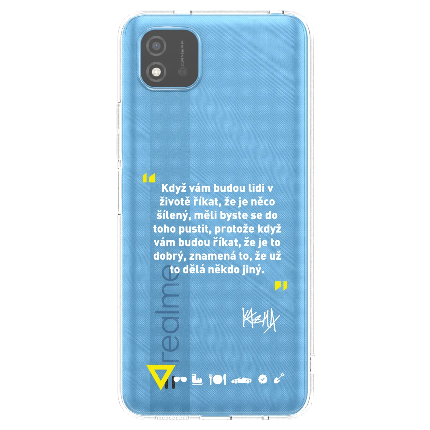 Picasee silikonový průhledný obal pro Realme C11 (2021) - Kazma - MĚLI BYSTE SE DO TOHO PUSTIT