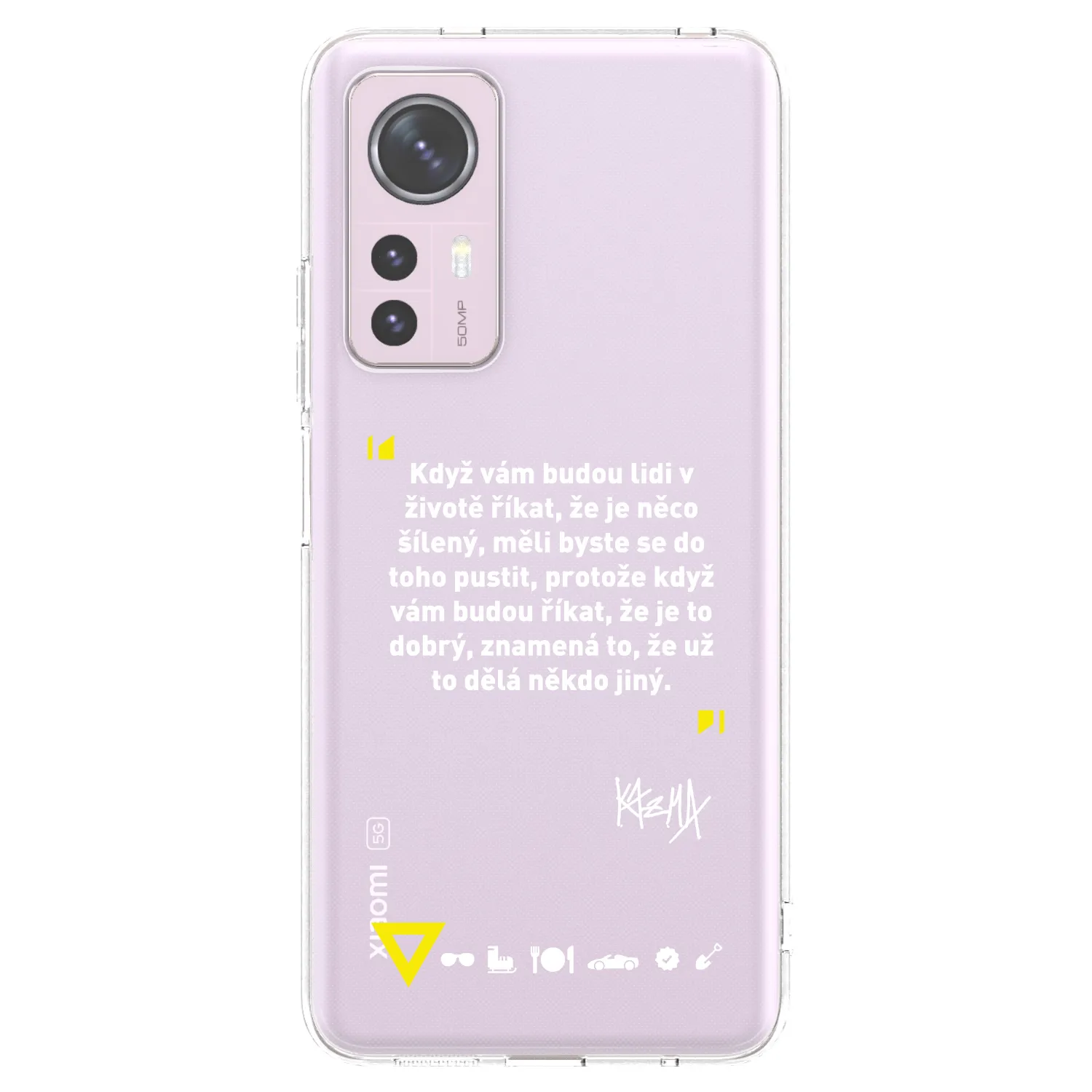 Picasee silikonový průhledný obal pro Xiaomi 12 - Kazma - MĚLI BYSTE SE DO TOHO PUSTIT