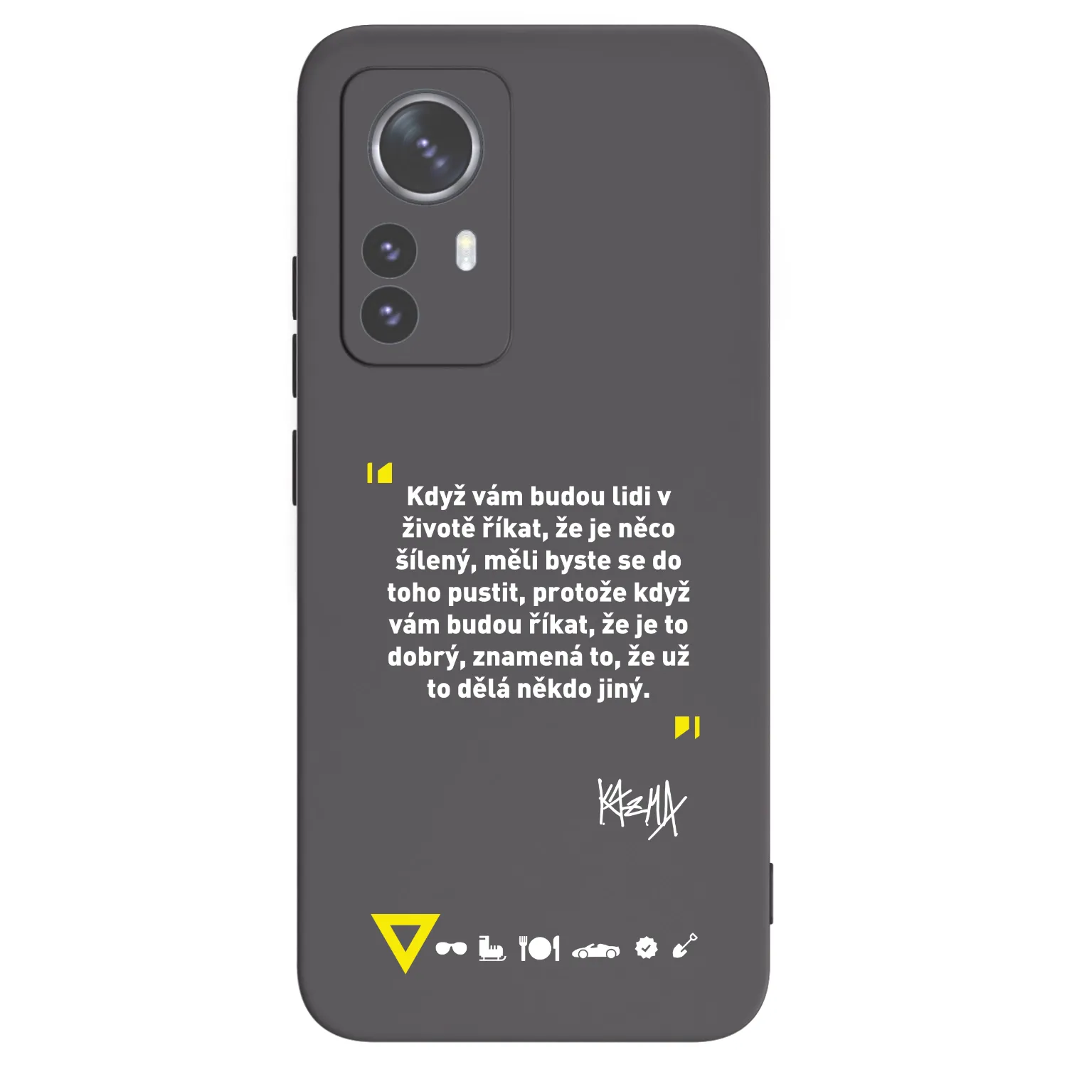 Picasee silikonový černý obal pro Xiaomi 12 Pro - Kazma - MĚLI BYSTE SE DO TOHO PUSTIT