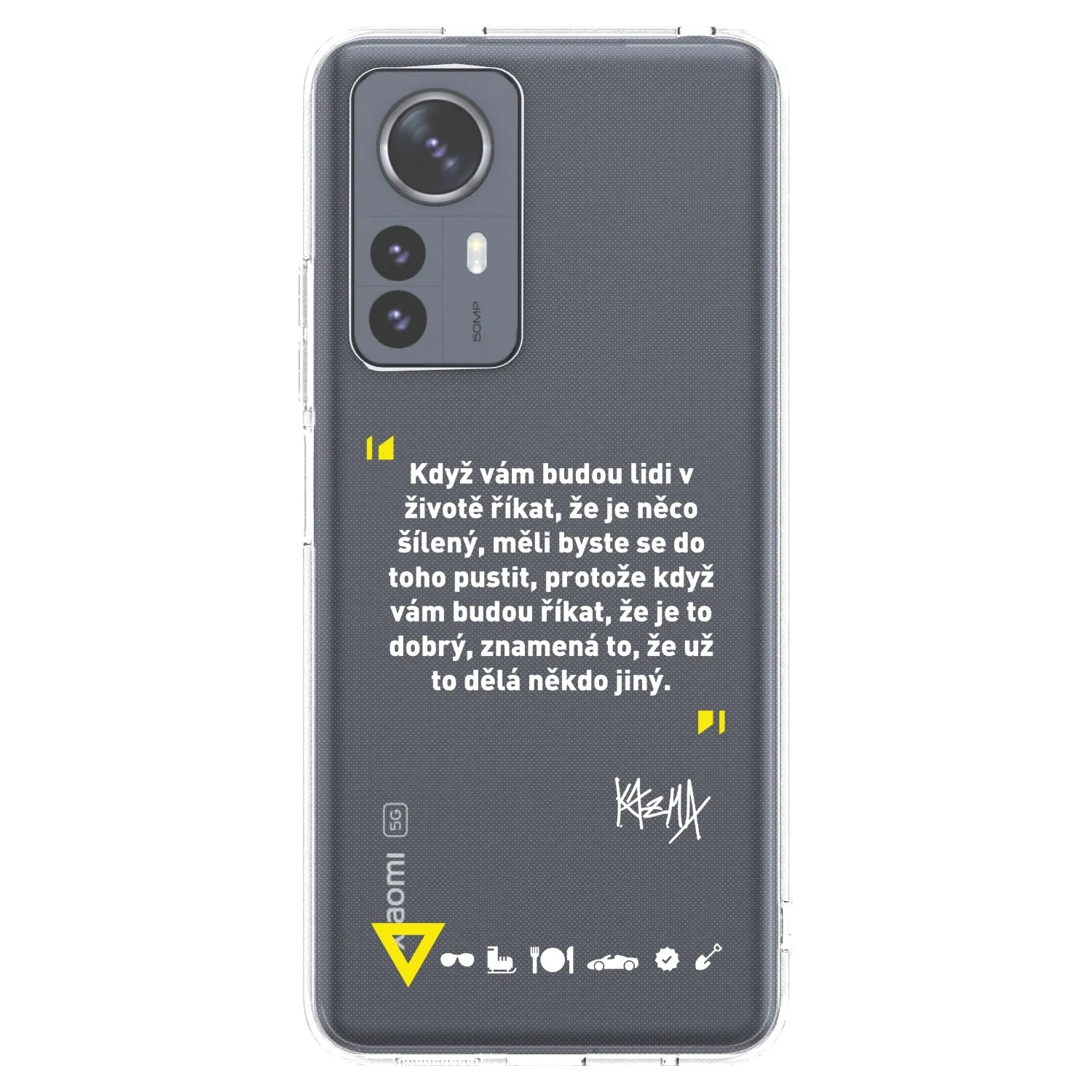 Picasee silikonový průhledný obal pro Xiaomi 12 Pro - Kazma - MĚLI BYSTE SE DO TOHO PUSTIT