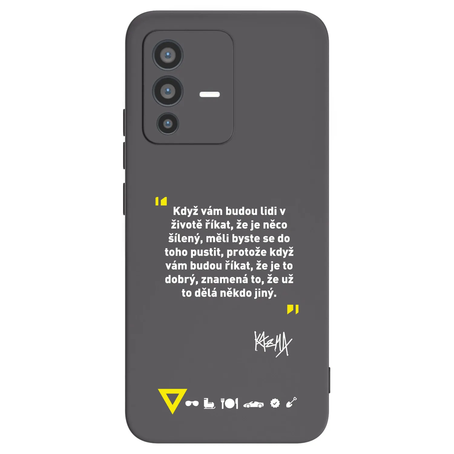 Picasee silikonový černý obal pro Vivo V23 5G - Kazma - MĚLI BYSTE SE DO TOHO PUSTIT