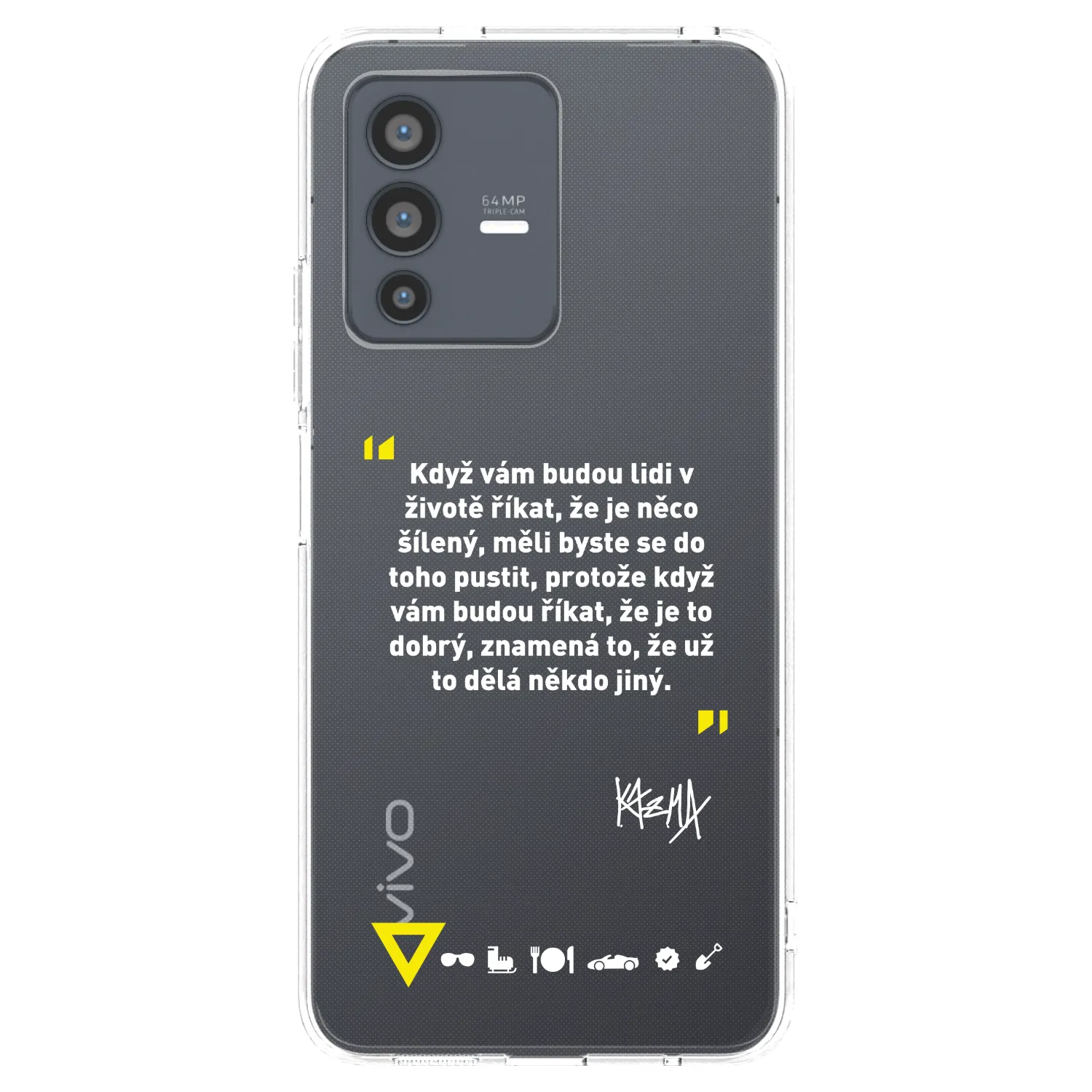Picasee silikonový průhledný obal pro Vivo V23 5G - Kazma - MĚLI BYSTE SE DO TOHO PUSTIT