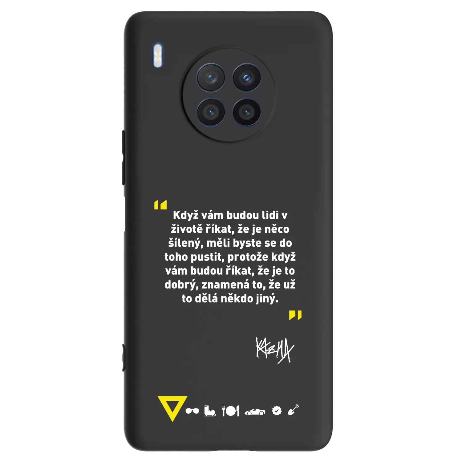 Picasee silikonový černý obal pro Honor 50 Lite - Kazma - MĚLI BYSTE SE DO TOHO PUSTIT