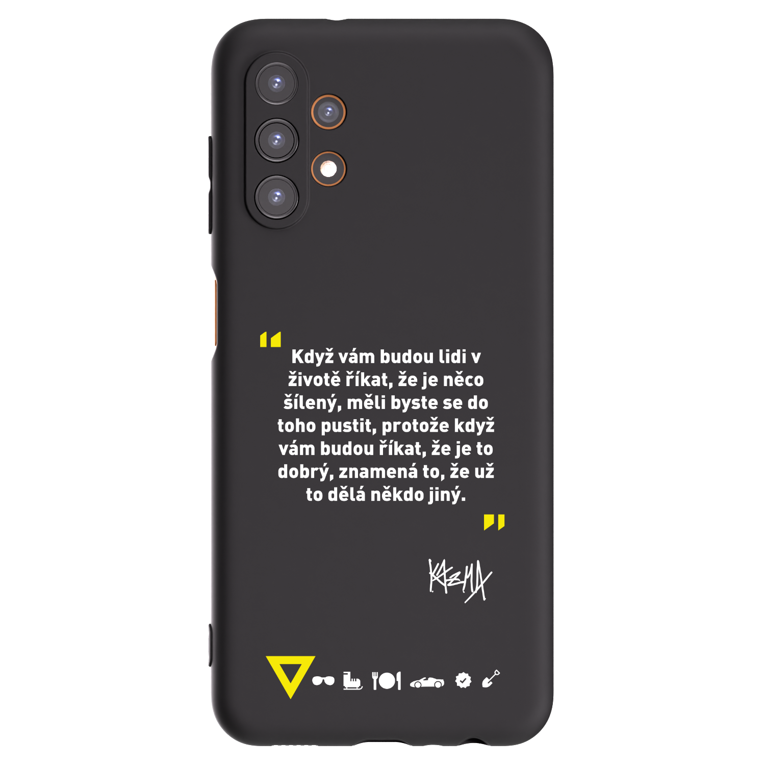 Picasee silikonový černý obal pro Samsung Galaxy A13 4G A135 - Kazma - MĚLI BYSTE SE DO TOHO PUSTIT