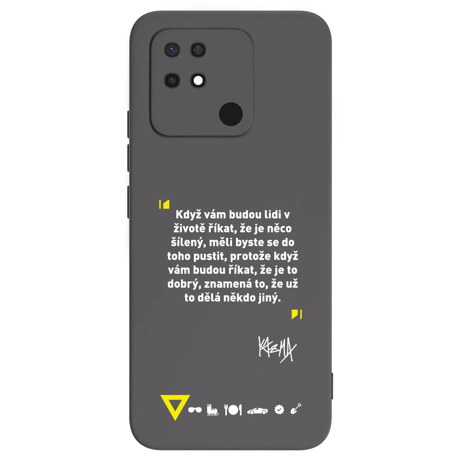 Picasee silikonový černý obal pro Xiaomi Redmi 10C - Kazma - MĚLI BYSTE SE DO TOHO PUSTIT