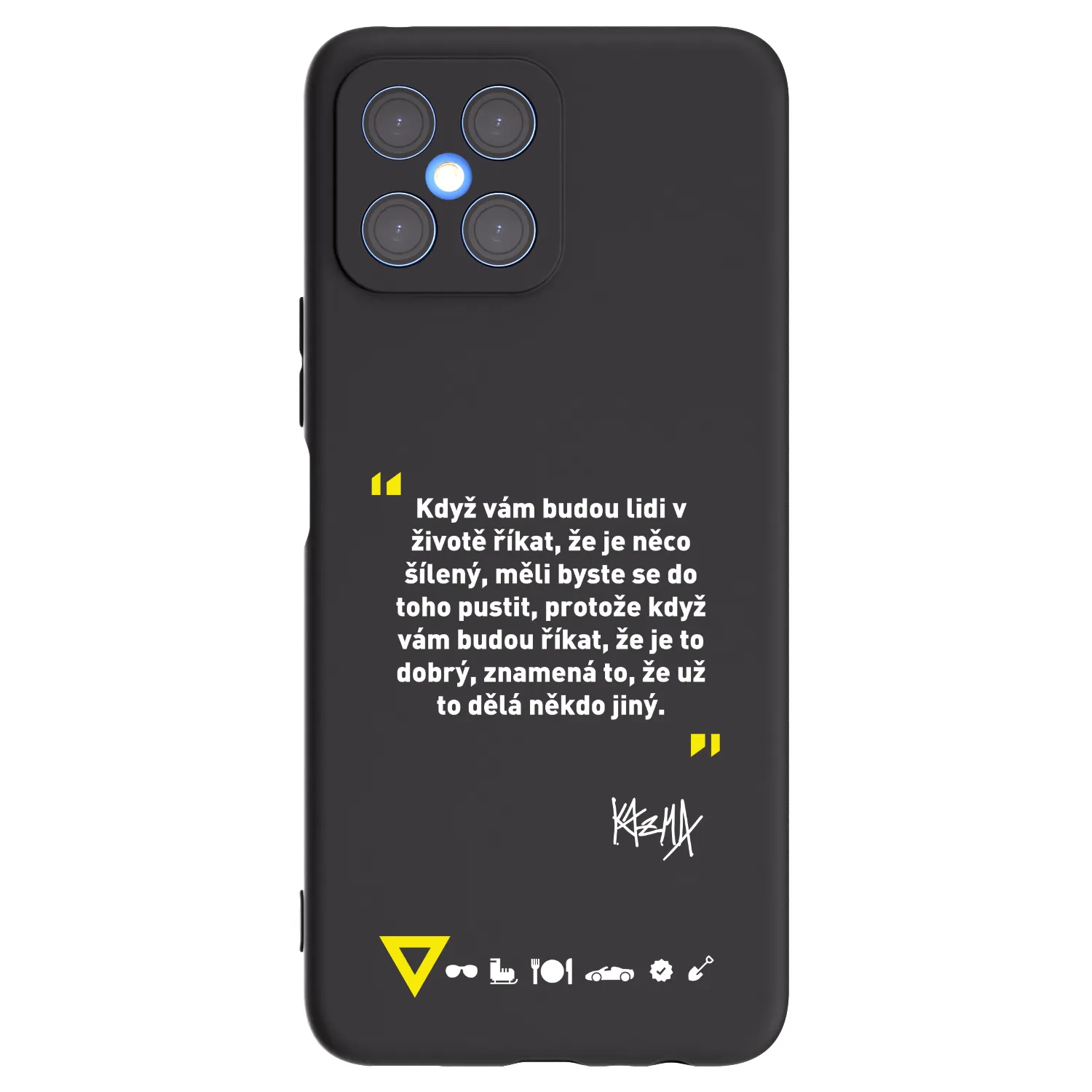 Picasee silikonový černý obal pro Honor X8 4G - Kazma - MĚLI BYSTE SE DO TOHO PUSTIT