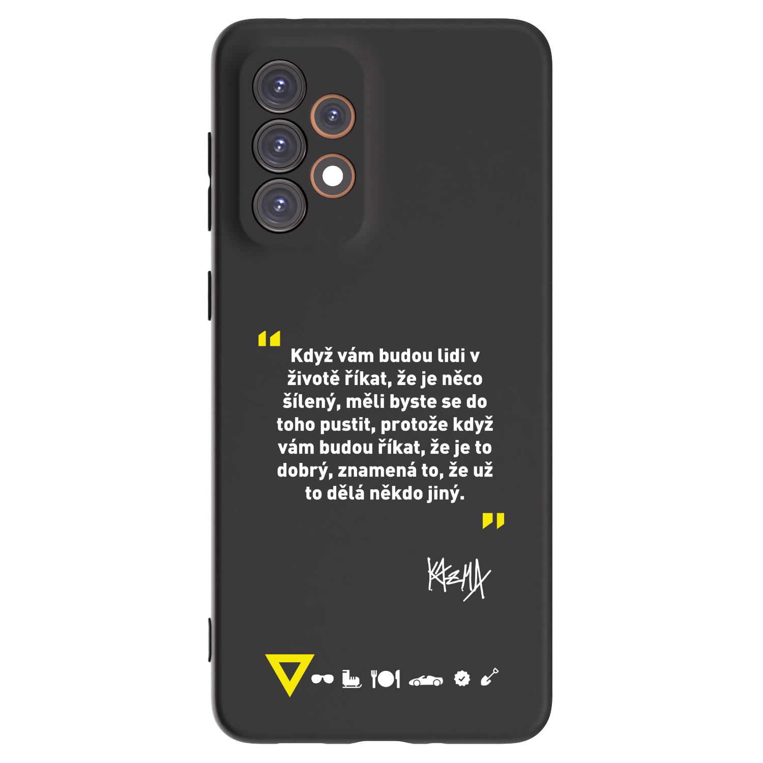 Picasee silikonový černý obal pro Samsung Galaxy A33 5G A336 - Kazma - MĚLI BYSTE SE DO TOHO PUSTIT