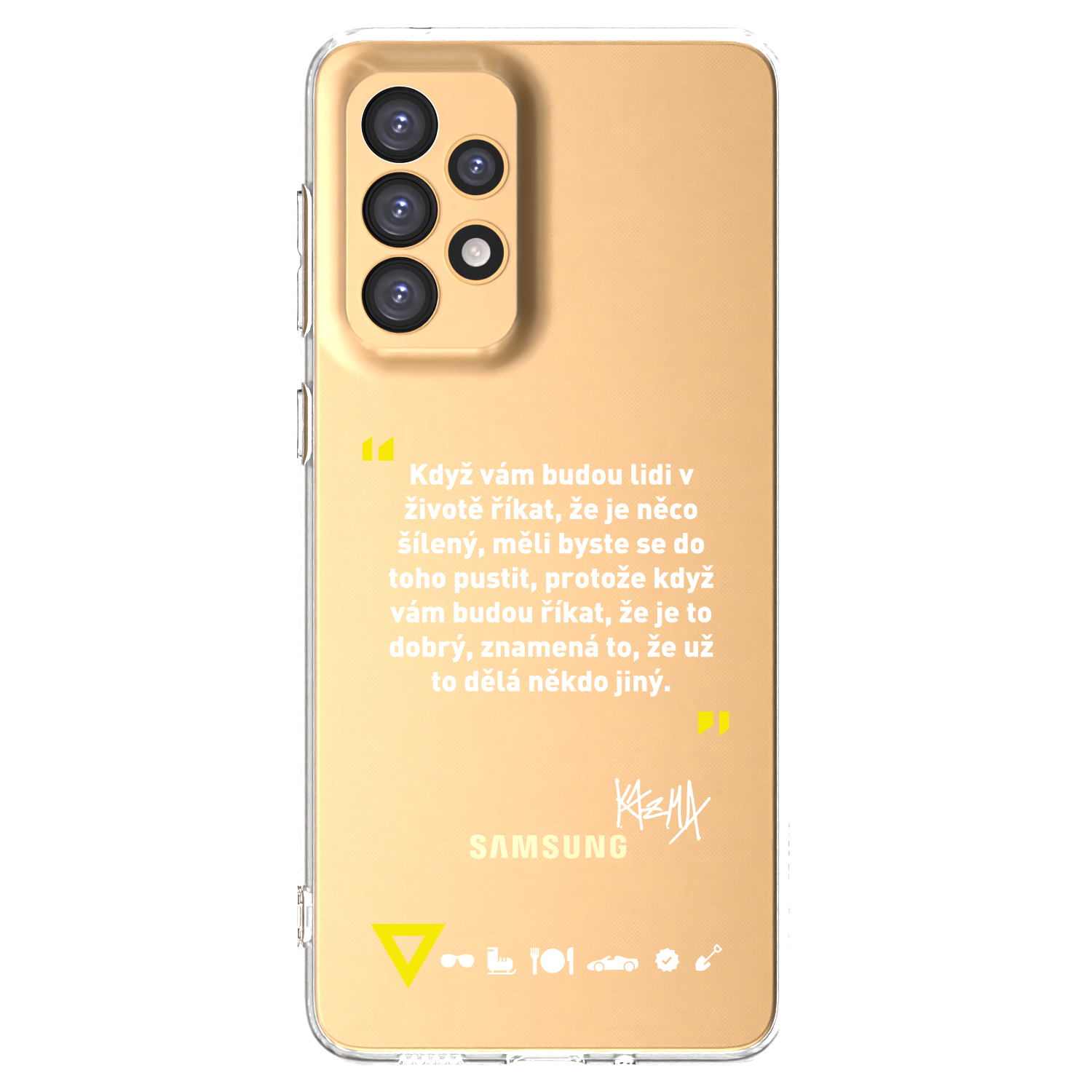Picasee silikonový průhledný obal pro Samsung Galaxy A33 5G A336 - Kazma - MĚLI BYSTE SE DO TOHO PUSTIT