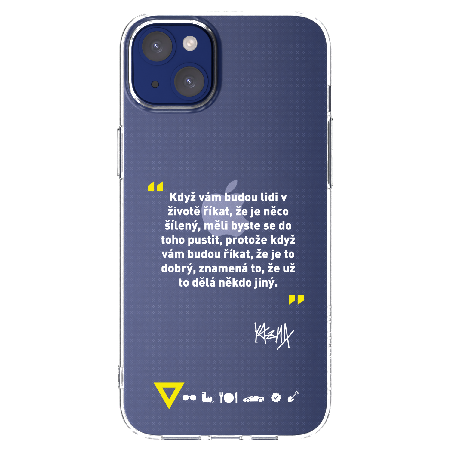 Picasee silikonový průhledný obal pro Apple iPhone 14 Plus - Kazma - MĚLI BYSTE SE DO TOHO PUSTIT