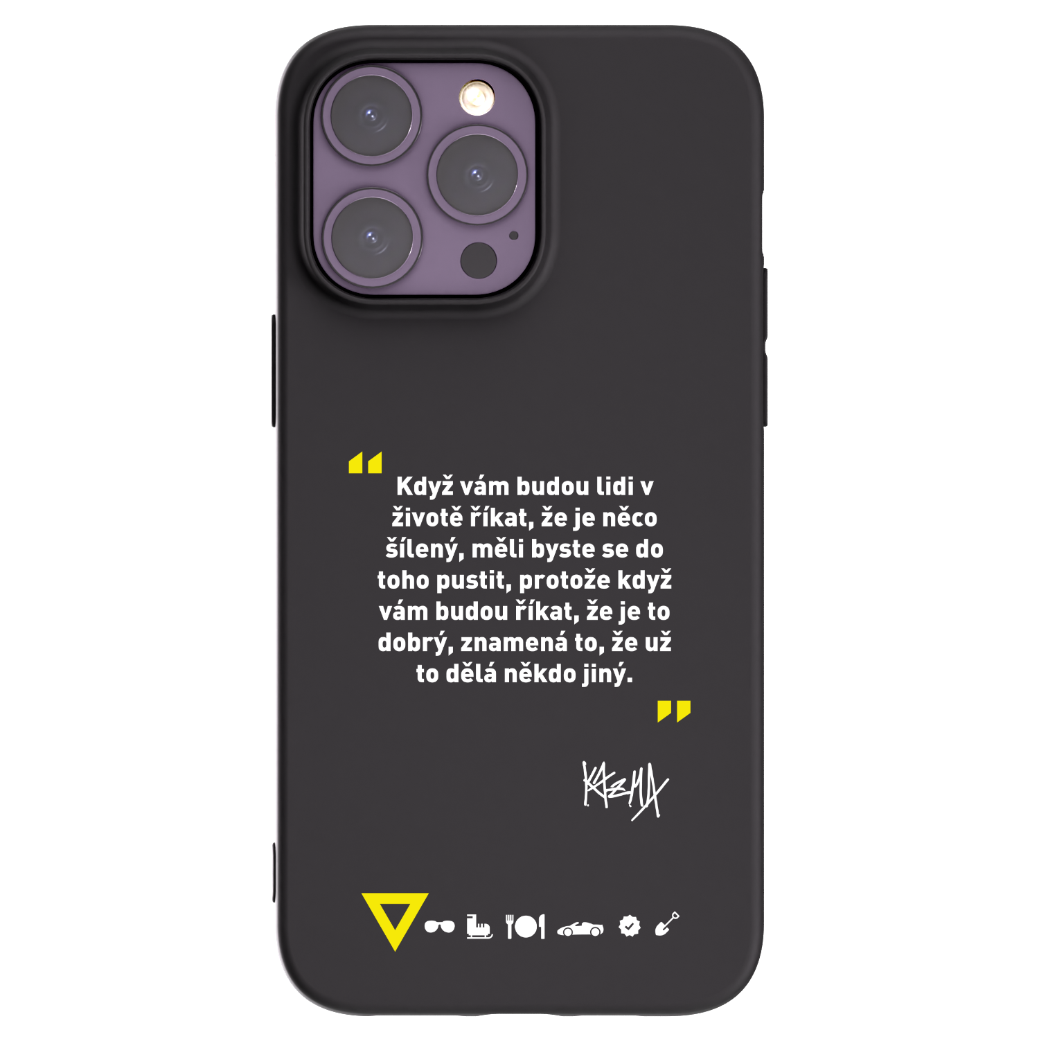 Picasee silikonový černý obal pro Apple iPhone 14 Pro Max - Kazma - MĚLI BYSTE SE DO TOHO PUSTIT