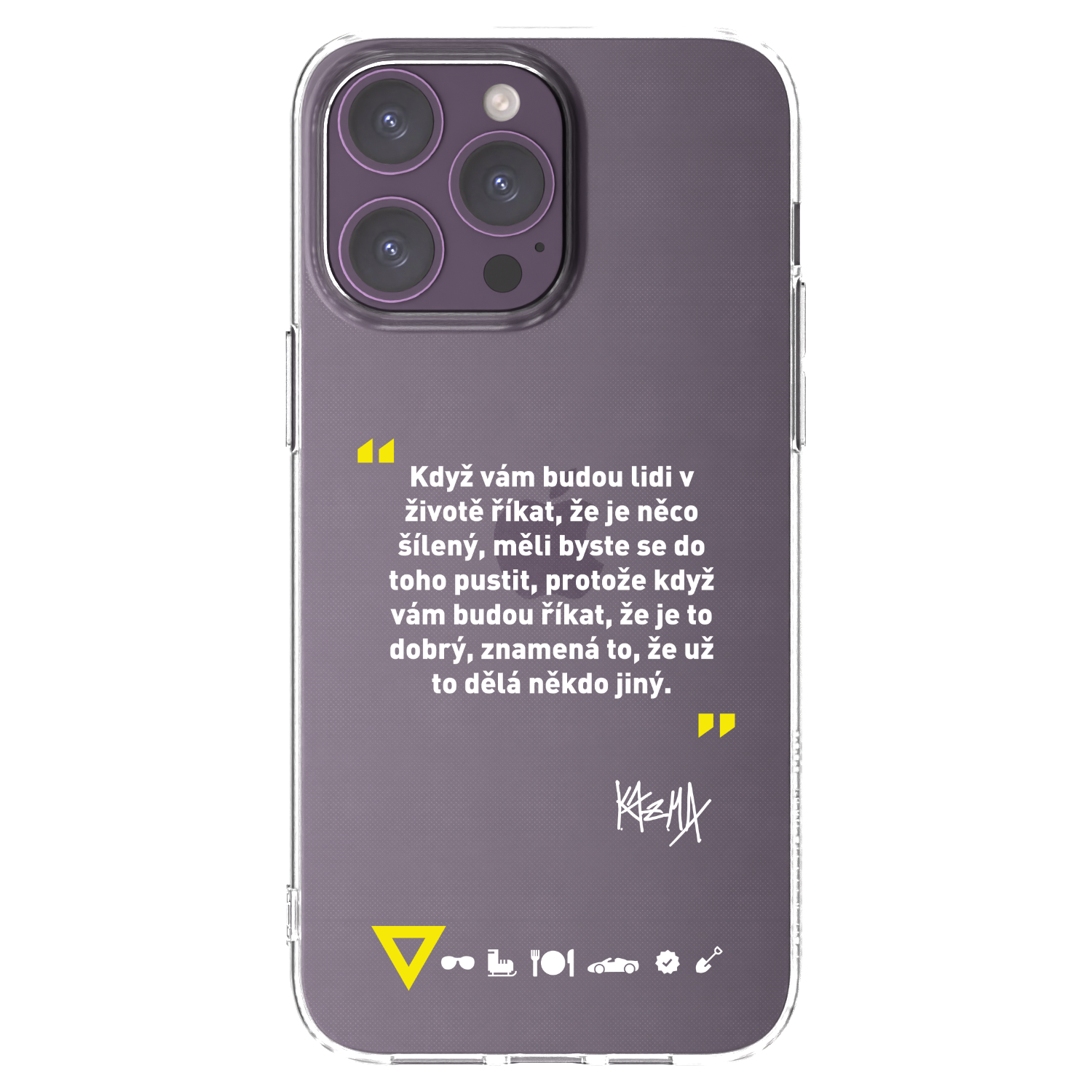 Picasee silikonový průhledný obal pro Apple iPhone 14 Pro Max - Kazma - MĚLI BYSTE SE DO TOHO PUSTIT