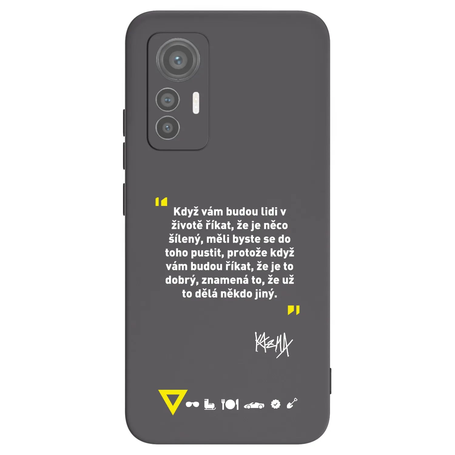 Picasee silikonový černý obal pro Xiaomi 12 Lite - Kazma - MĚLI BYSTE SE DO TOHO PUSTIT