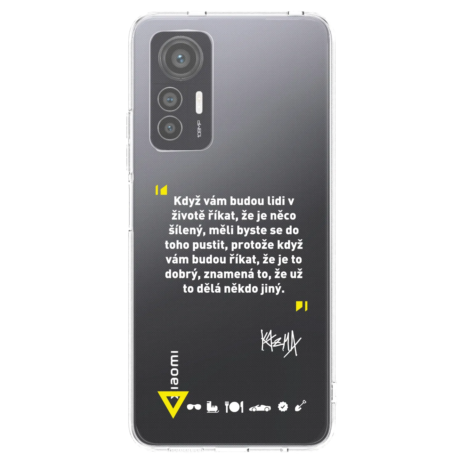 Picasee silikonový průhledný obal pro Xiaomi 12 Lite - Kazma - MĚLI BYSTE SE DO TOHO PUSTIT