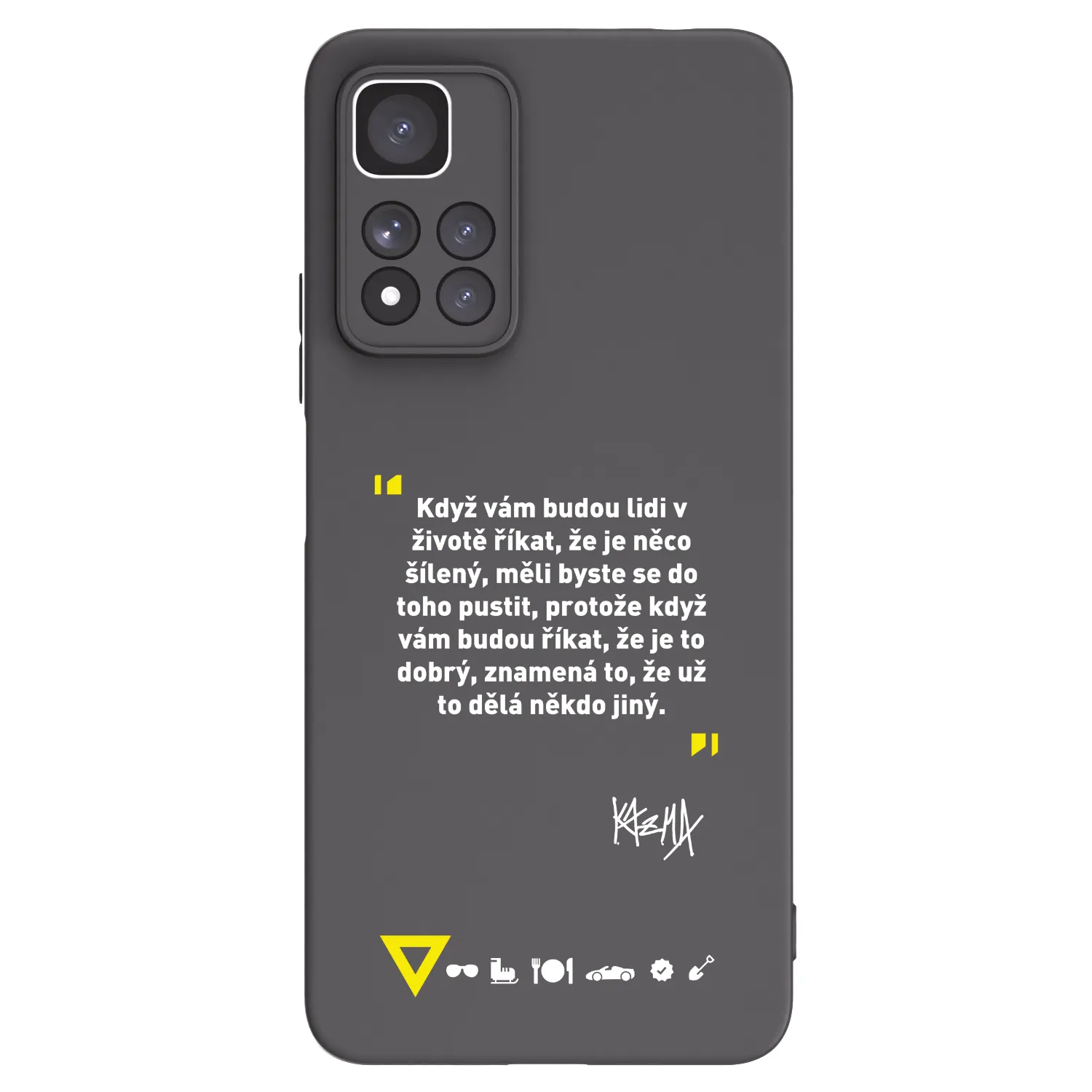 Picasee silikonový černý obal pro Xiaomi Redmi Note 11 Pro+ 5G - Kazma - MĚLI BYSTE SE DO TOHO PUSTIT